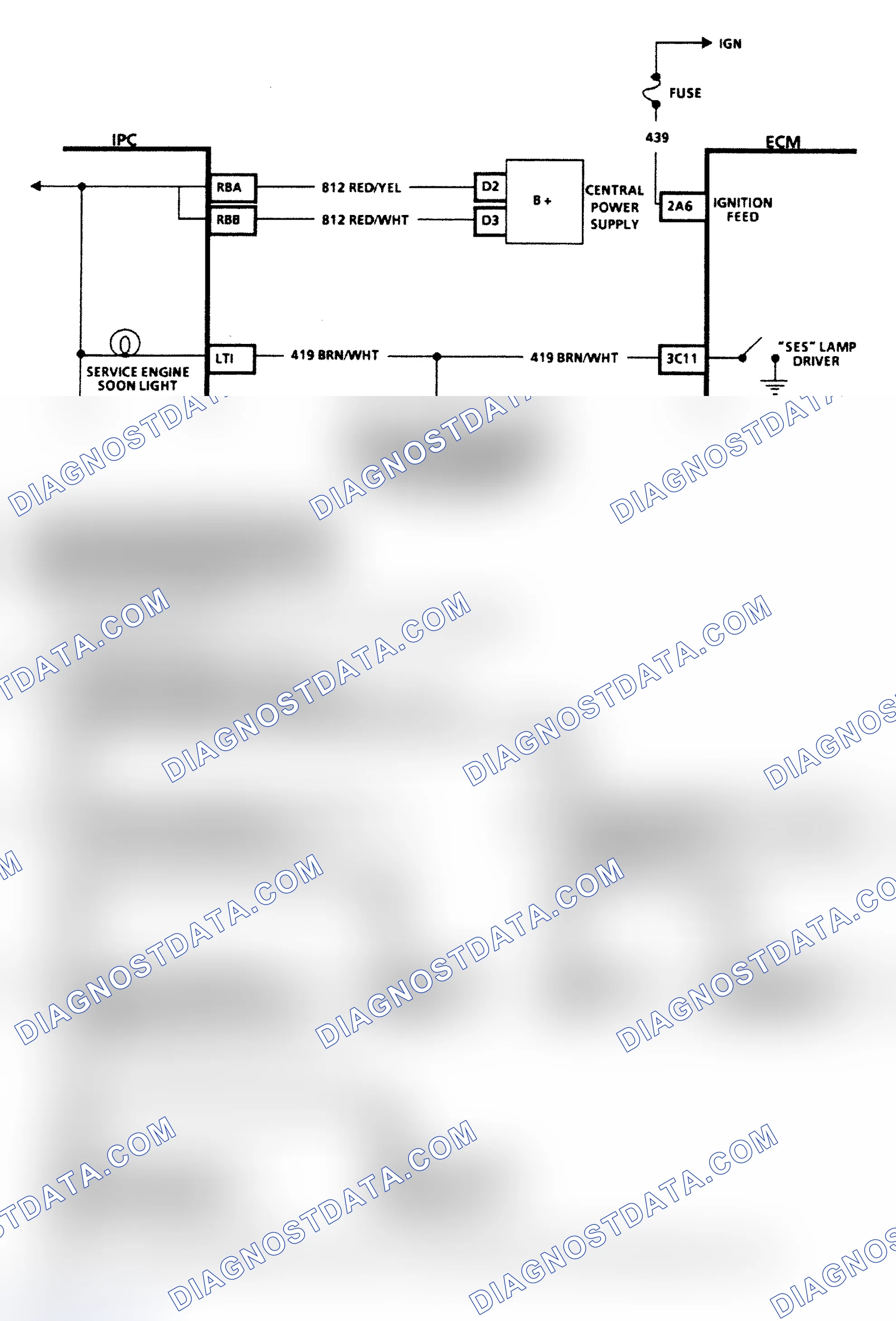 Scheme 123: Chart A1, "Service Engine Soon" Light Inoperative