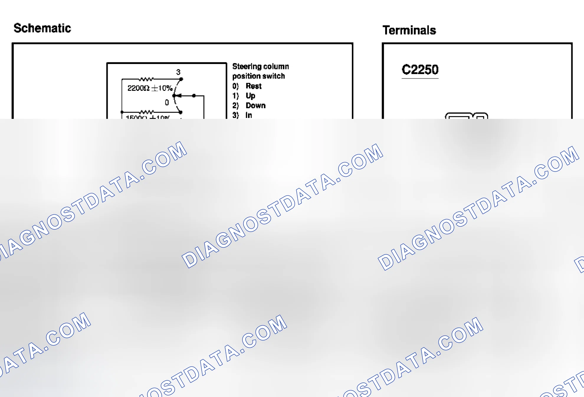 Scheme 99: Steering column position switch
