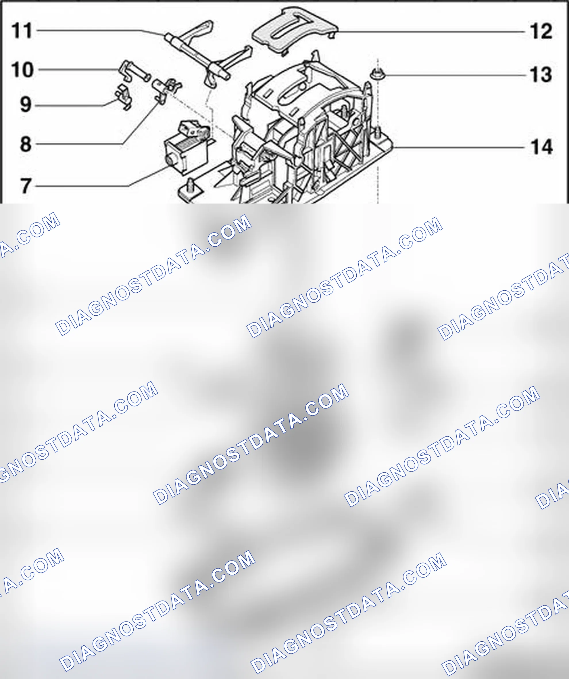 Scheme 1272: Shift mechanism (through VIN 8E_6A156499,), assembly overview