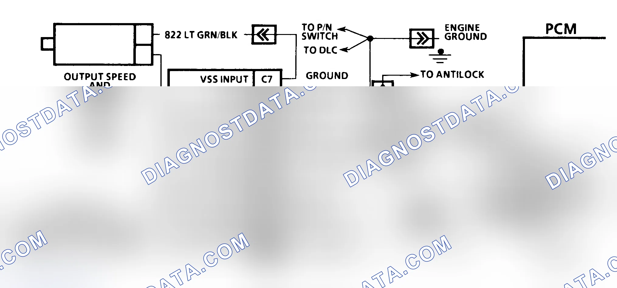 Scheme 322: DTC 16 Schematic ("C" & "K" Series) Vehicle Speed Signal Buffer Fault