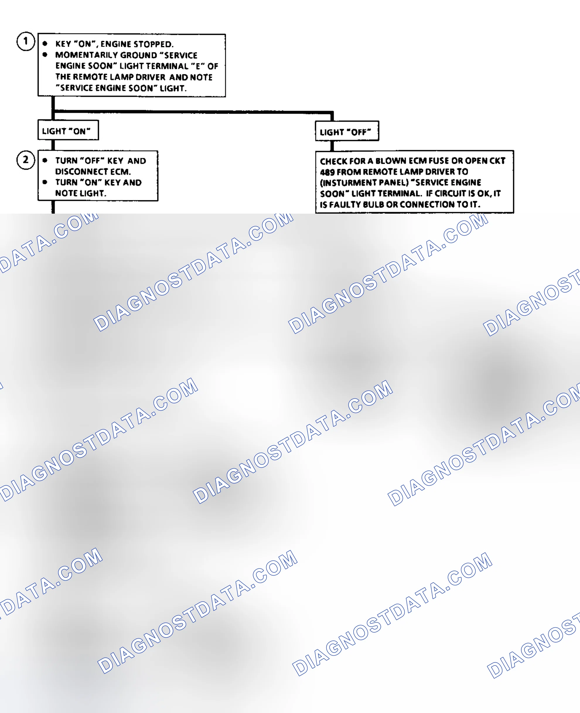 Scheme 38: Flow Chart Service Engine Soon Light Inop.