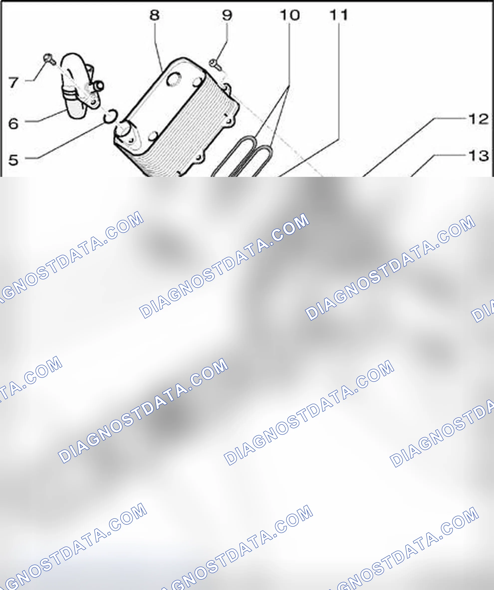Scheme 577: Oil Filter Bracket, Assembly Overview