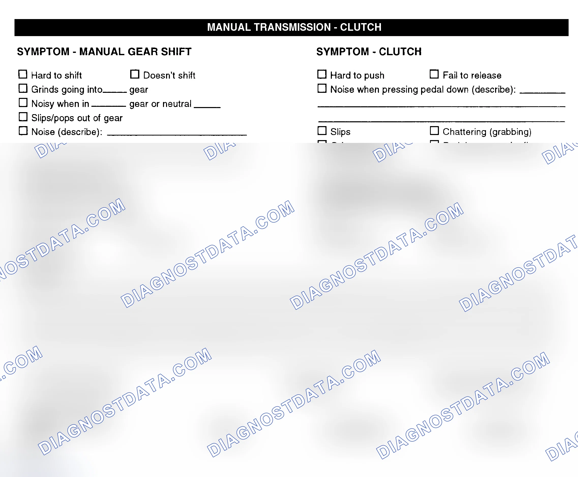 Scheme 10: Manual Transmission & Clutch
