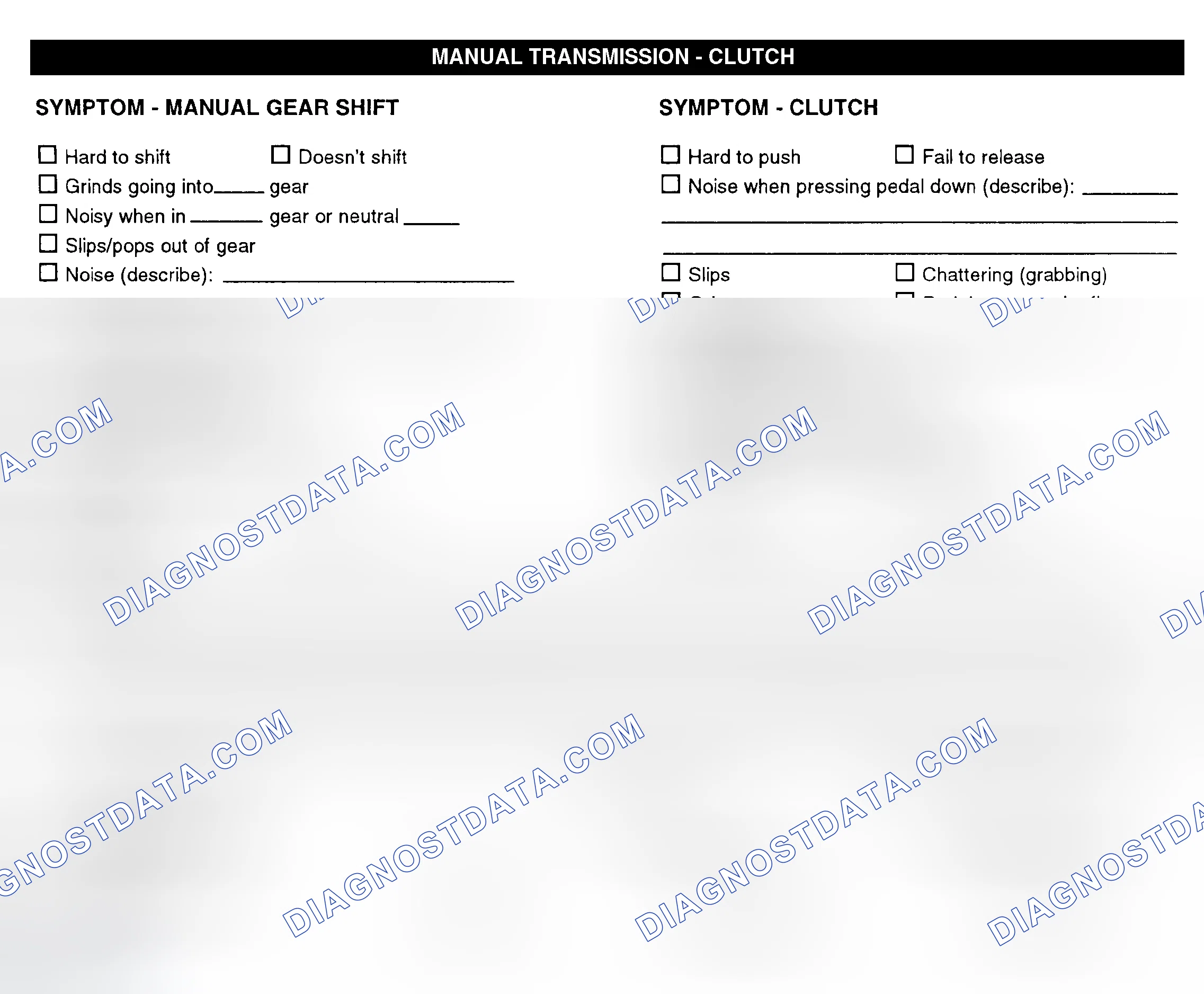 Scheme 10: Manual Transmission & Clutch