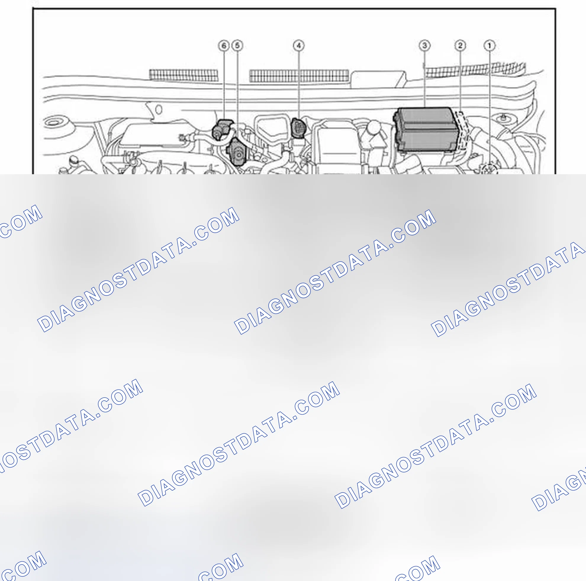 Scheme 58: ENGINE CONTROL SYSTEM: Component Parts Location