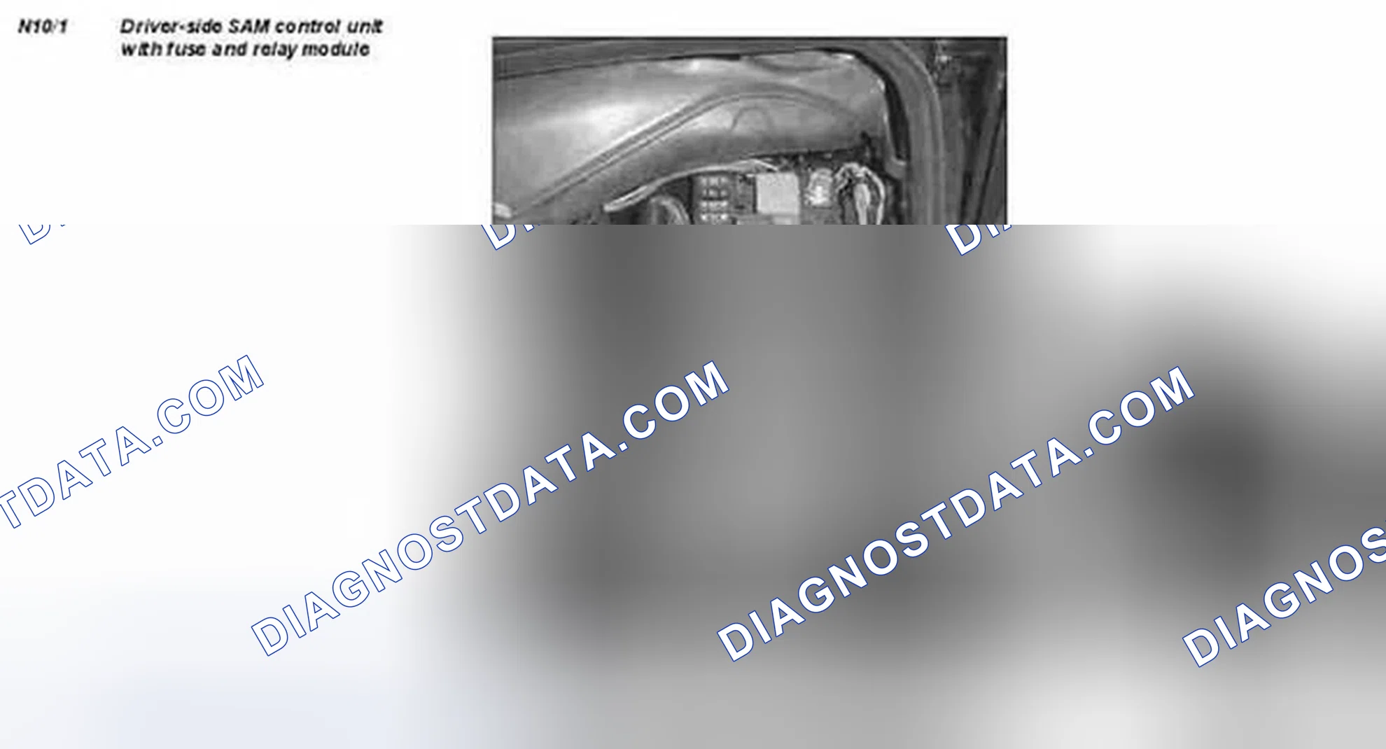 Scheme 17: Identifying Driver-Side SAM Control Unit With Fuse And Relay Module Location - Models 211.0 /2 /6