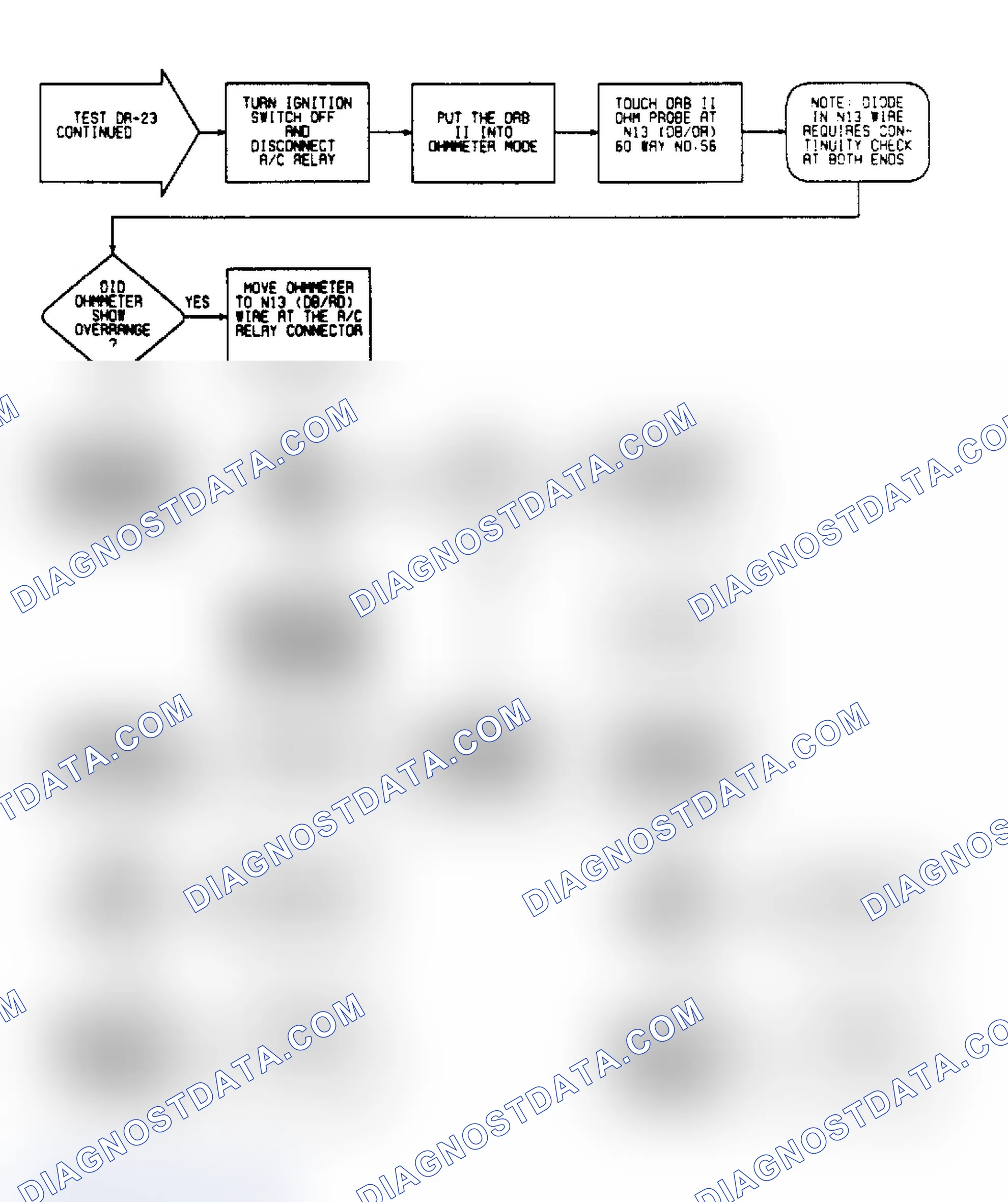Scheme 127: DR23 (2 OF 2) - Checking For Fault Message "A/C CLUTCH RELAY CKT" (Cont.)