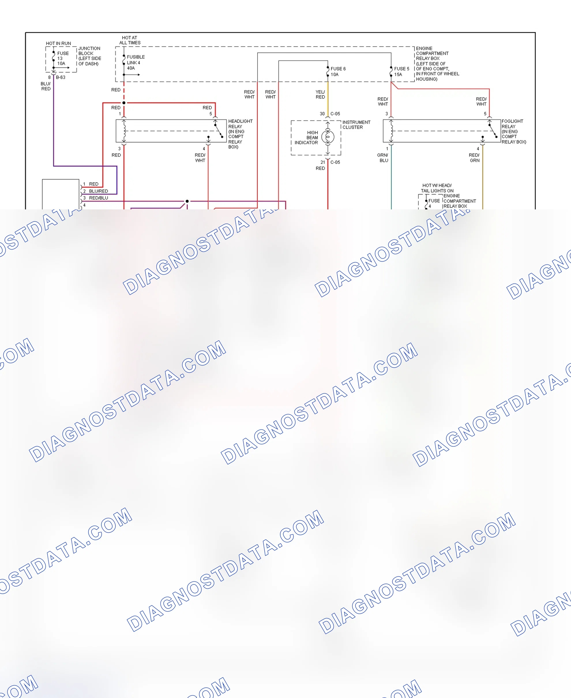 Scheme 13: Daytime Running Lights Wiring Diagram (Avenger & Sebring Coupe)