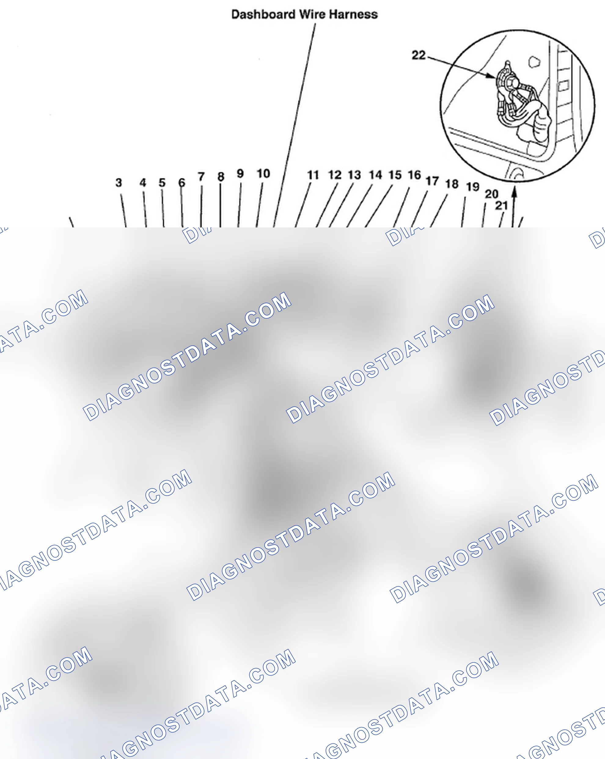 Scheme 524: Identifying Dashboard Wire Harness And Console Sub-Harness (Page 203-31)