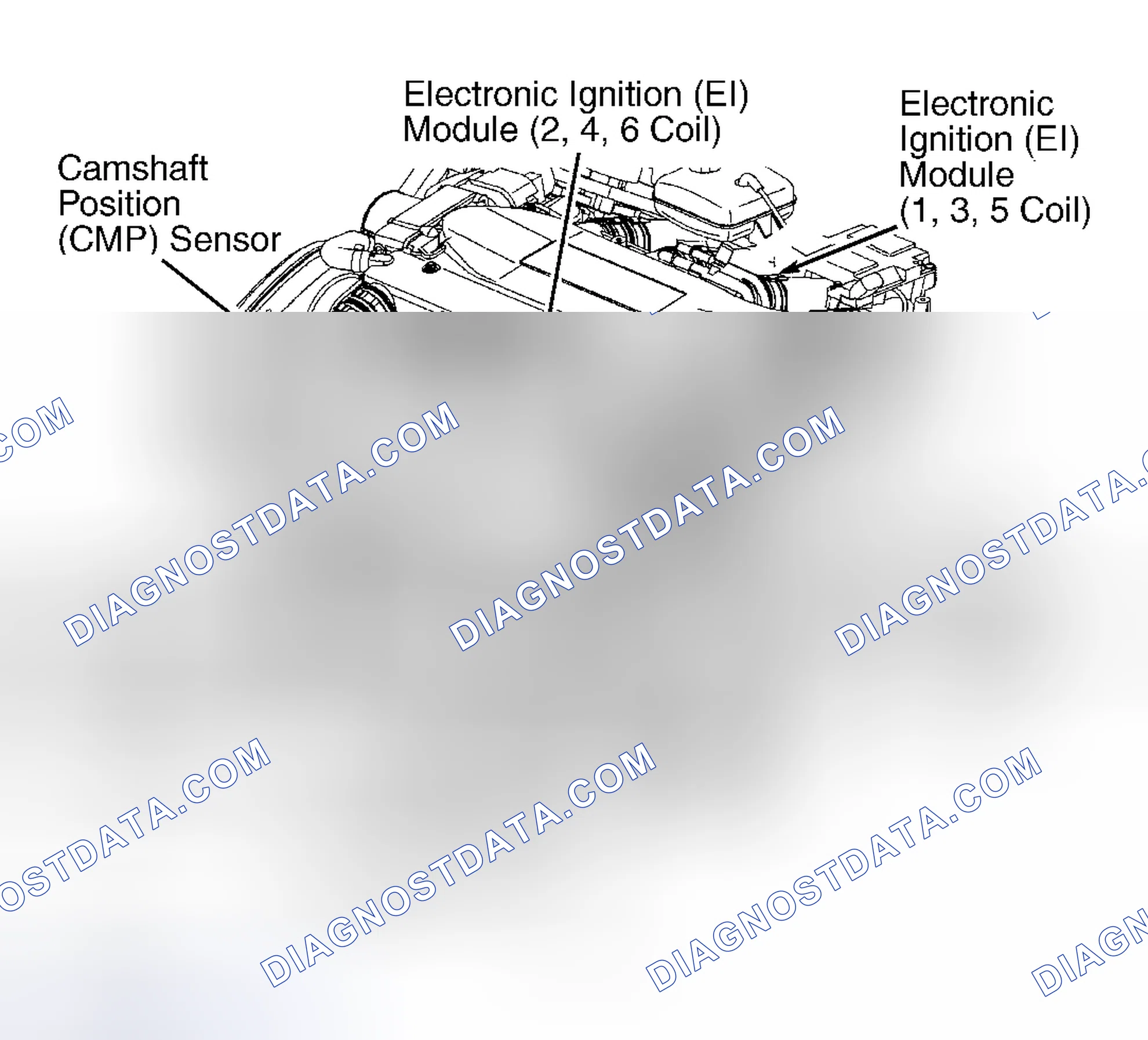 Scheme 38: ENGINE COMPONENT LOCATIONS (3.0L VIN R - SATURN)