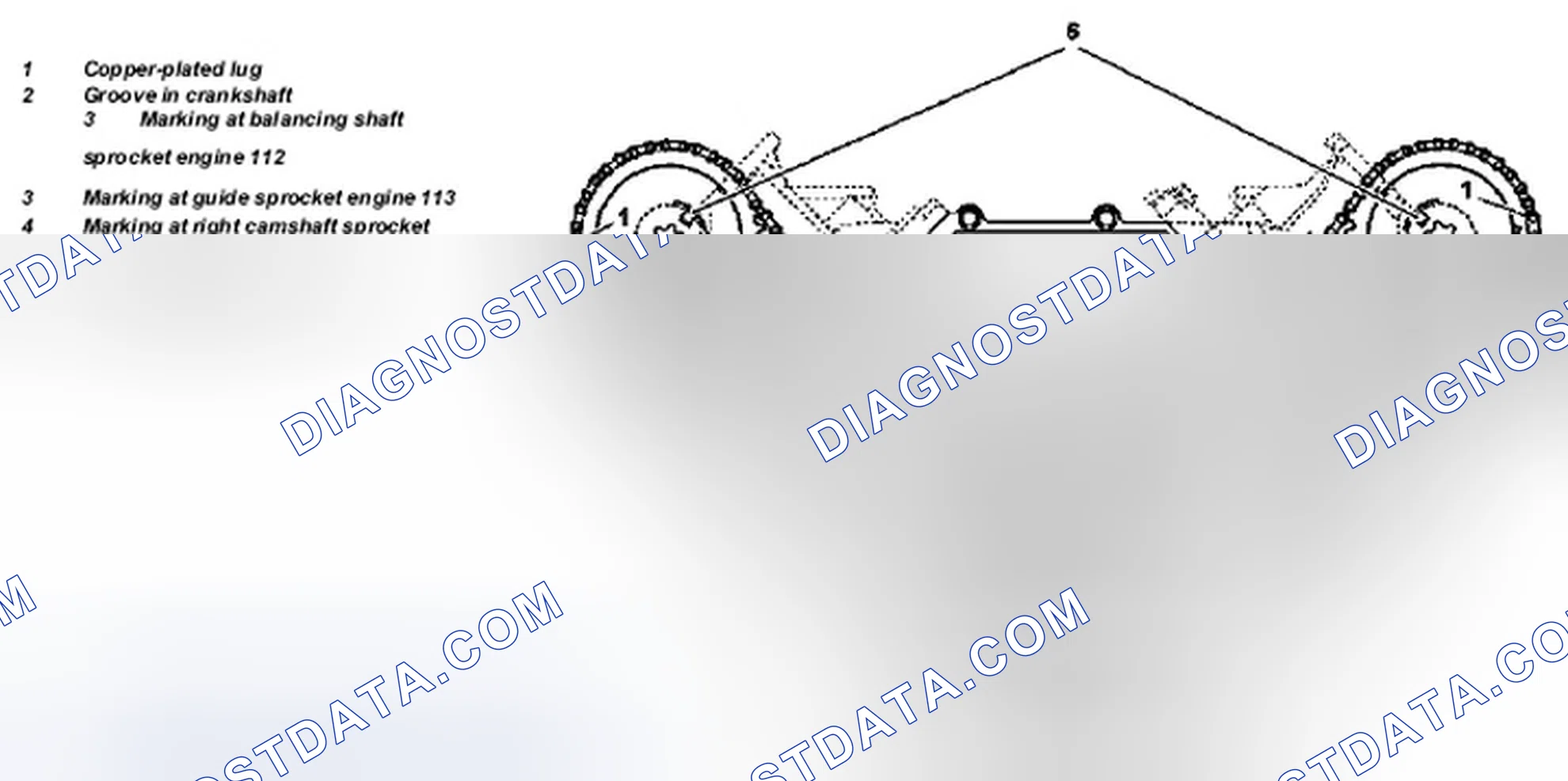 Scheme 7: Identifying Timing Chain Drive Components - Shown On Engine 112