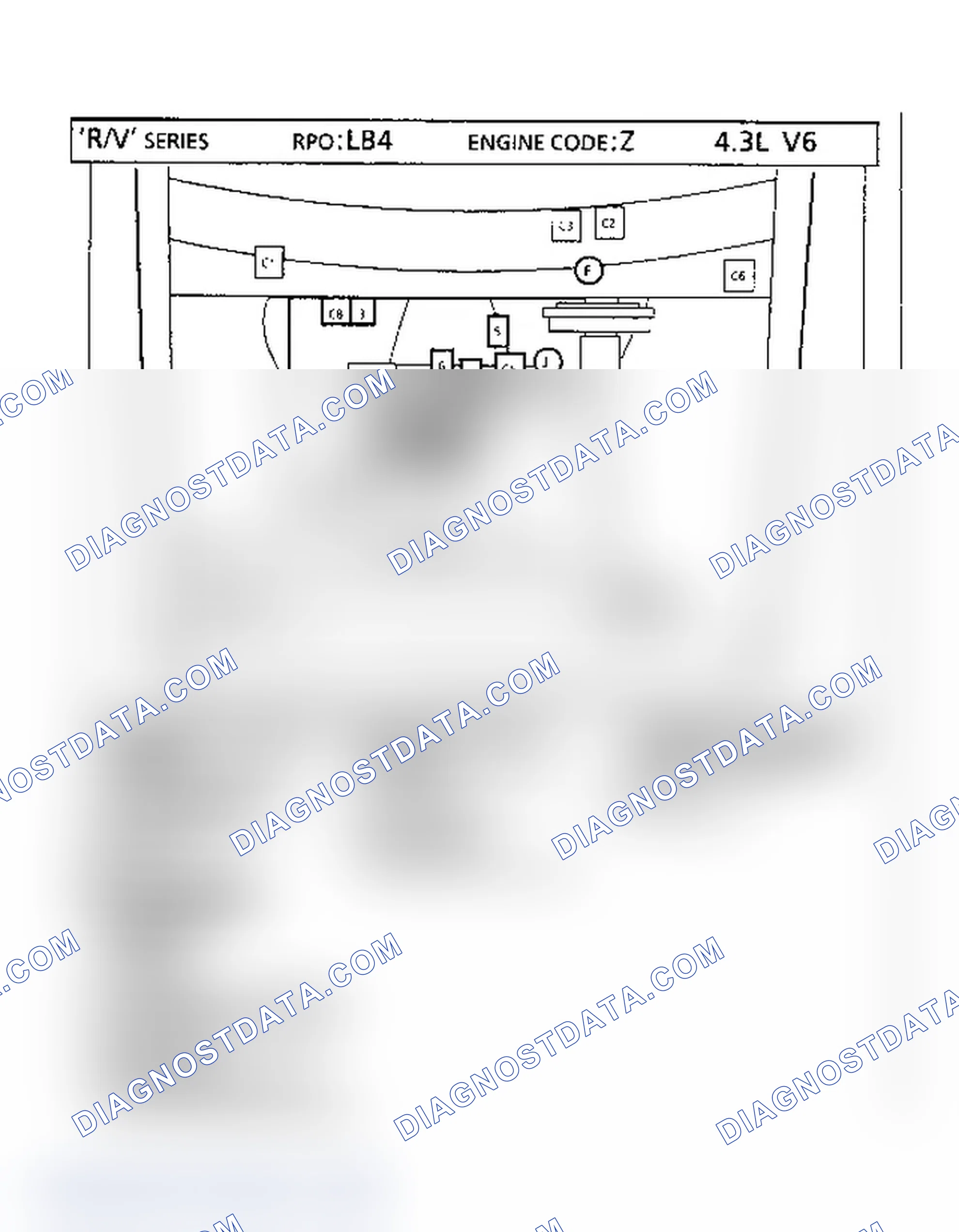 Scheme 105: 4.3L VIN "Z" - "R/V" Series Truck Component Locations