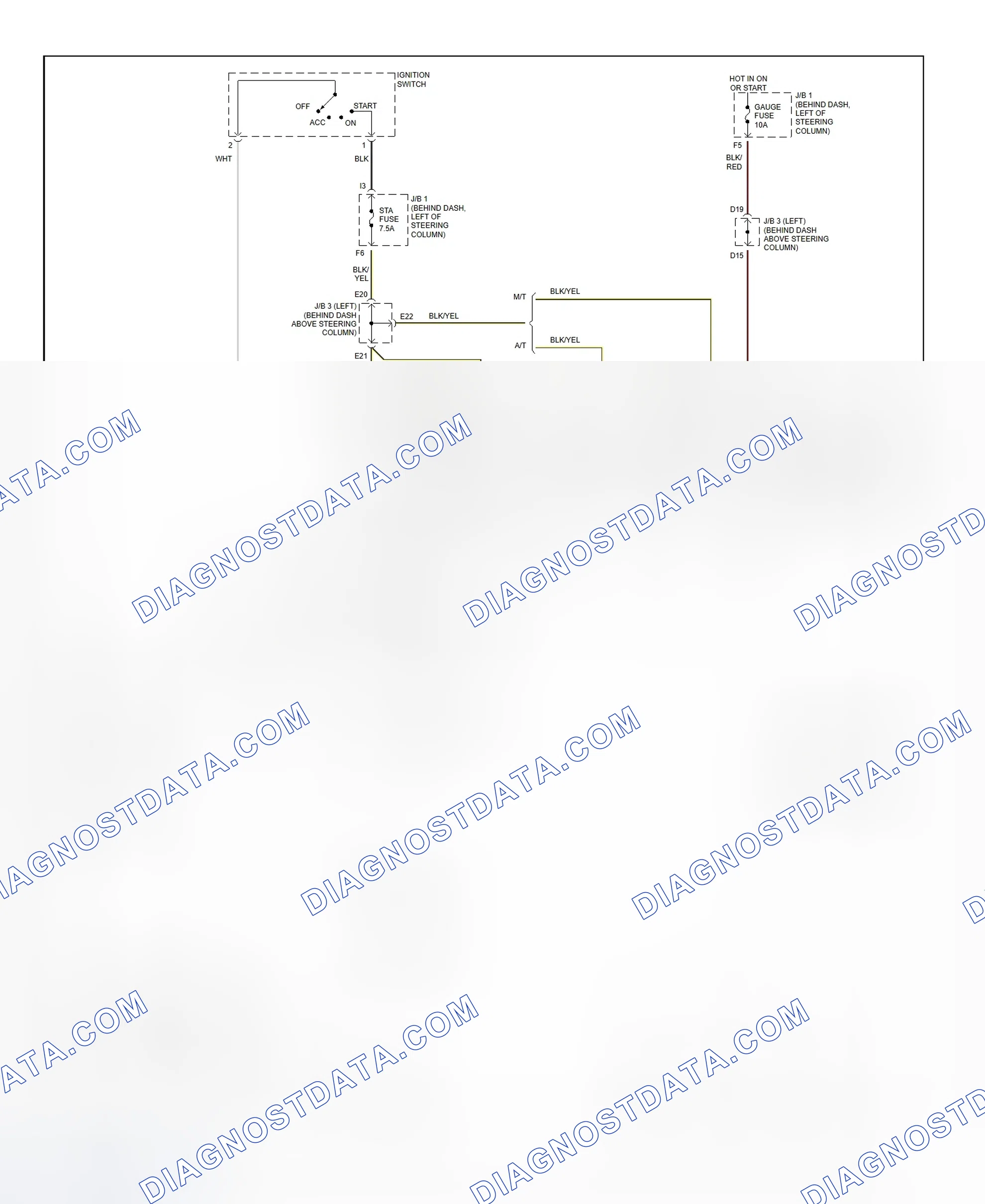 Fig. 33: Starting System Wiring Diagram (Tacoma)