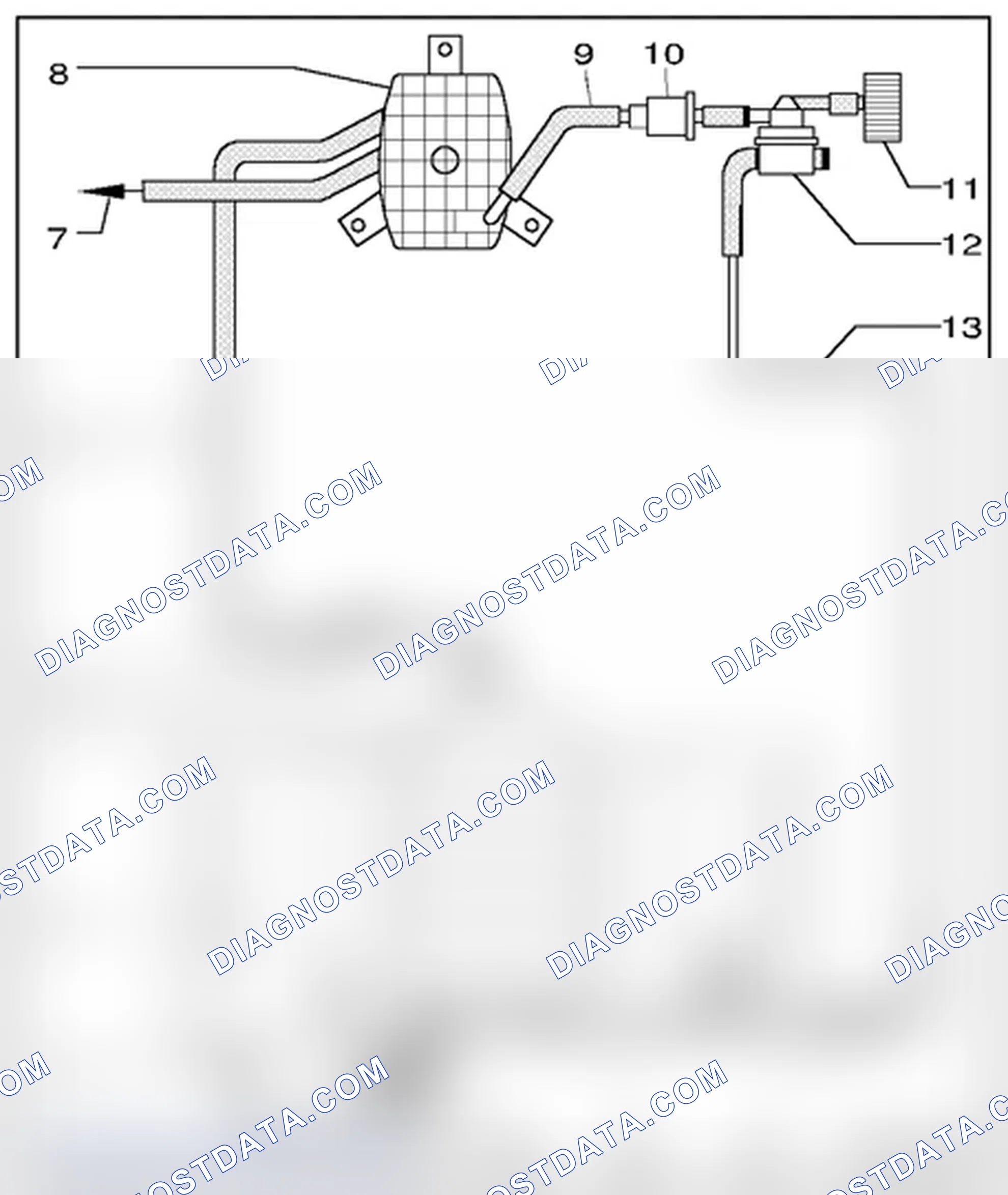 Scheme 77: Hose routing, EVAP/leak detection system