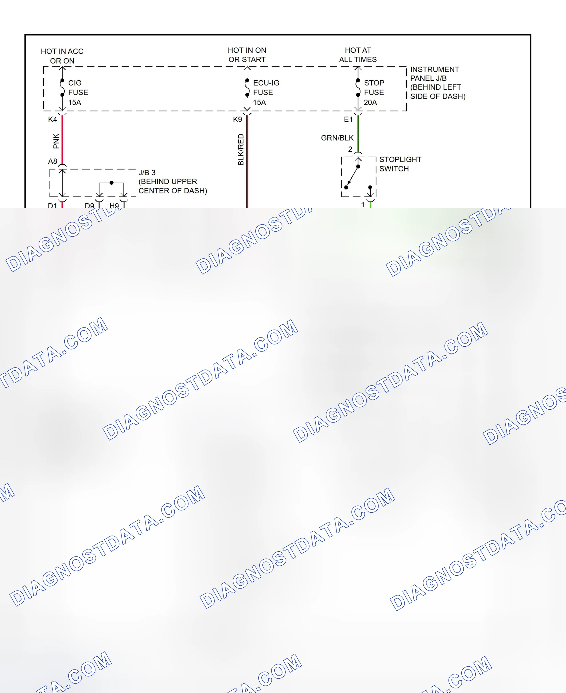 Scheme 423: Shift Interlock System Wiring Diagram (2002 - Lexus RX300)