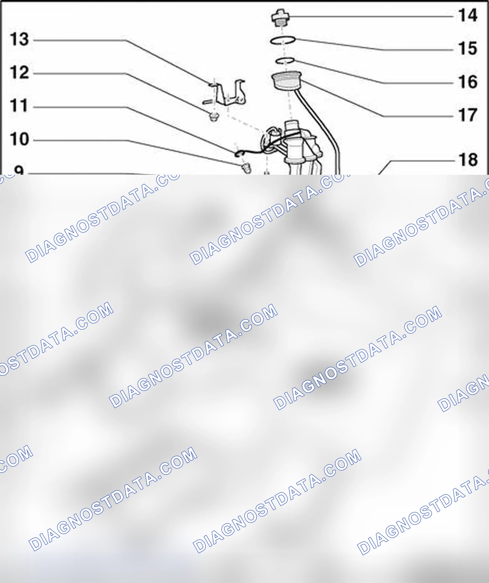 Scheme 46: Fuel tank with attachments, component overview