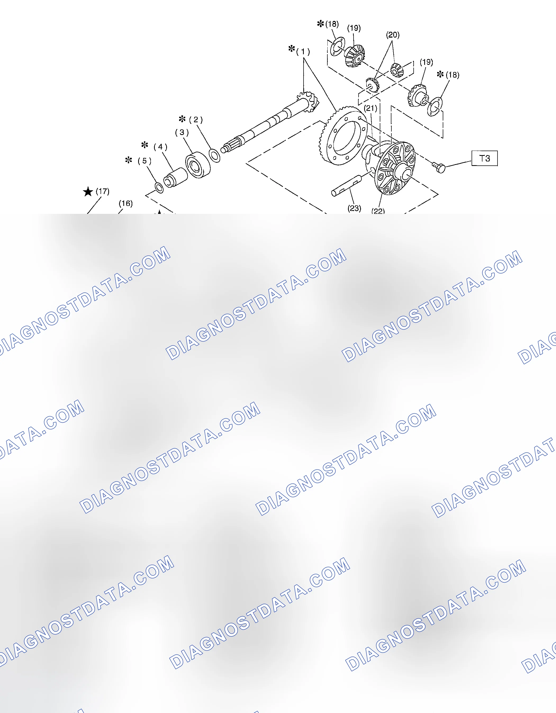 Scheme 137: REAR DIFFERENTIAL FOR VA-TYPE WITHOUT LSD