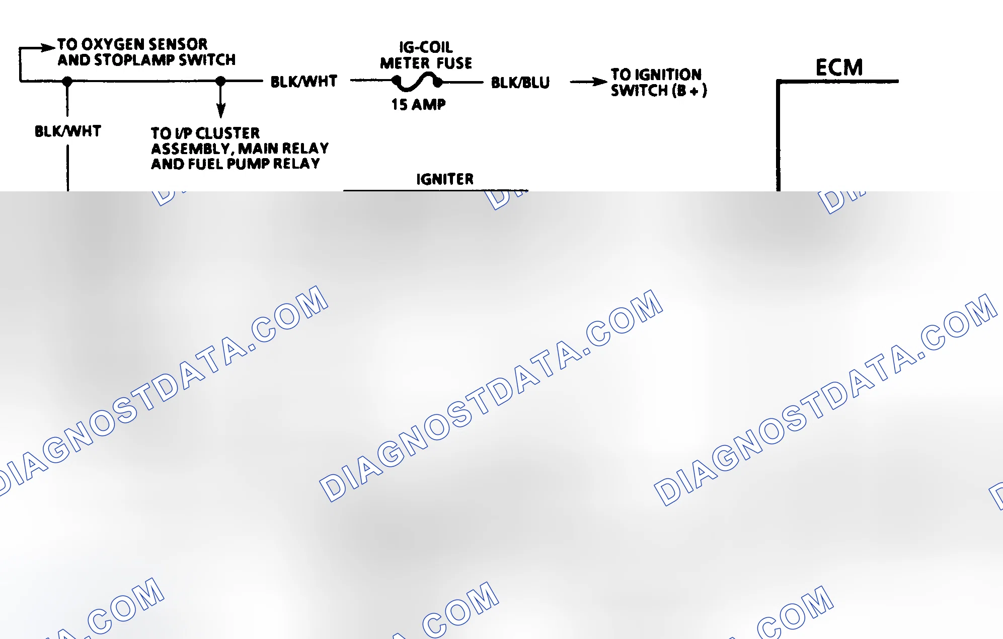 Scheme 34: Code 41 - Schematic Ignition Signal Circuit, No Signal