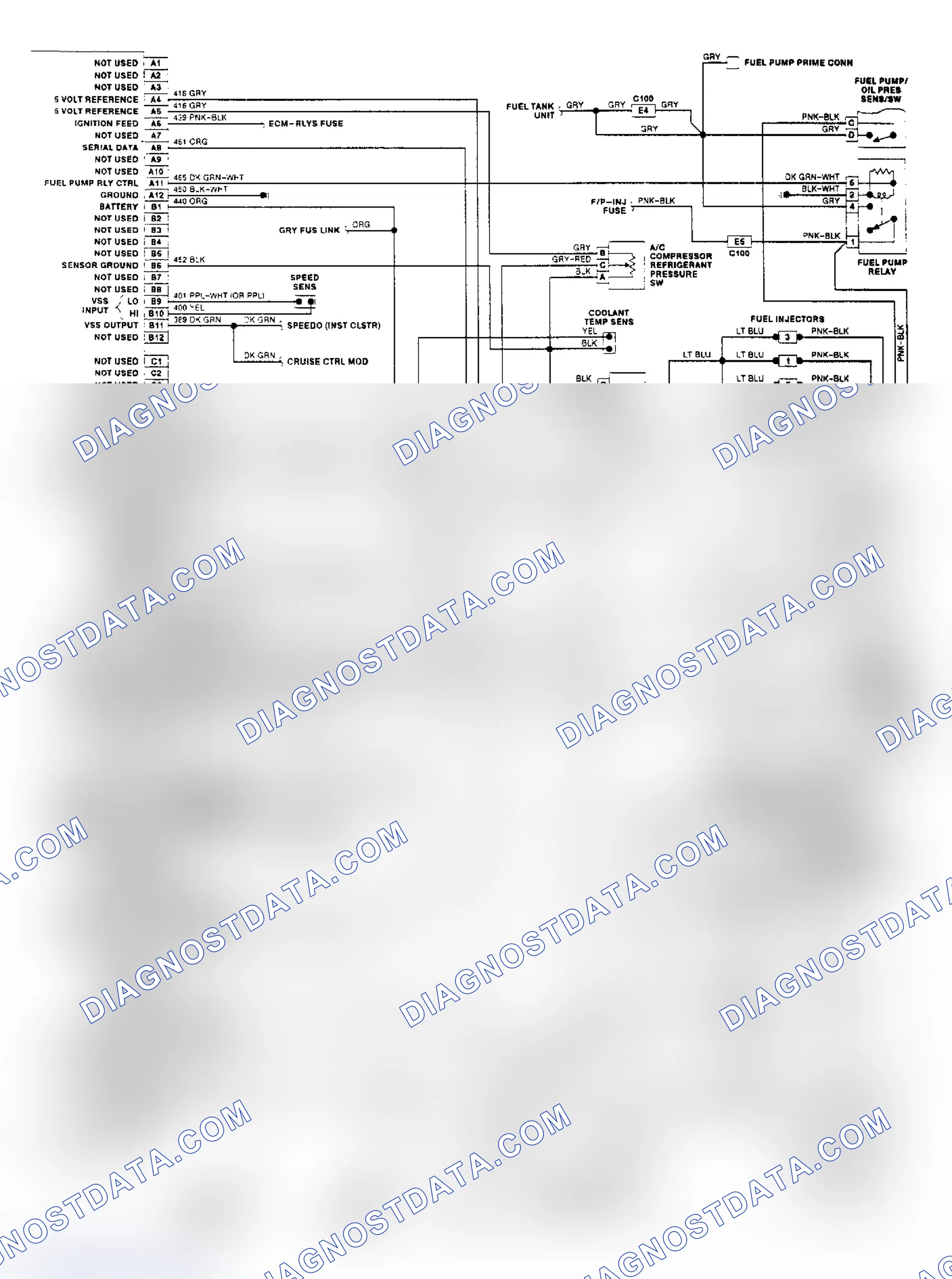 Scheme 540: PFI Wiring Diagram (3.3L VIN N, "N" Body)