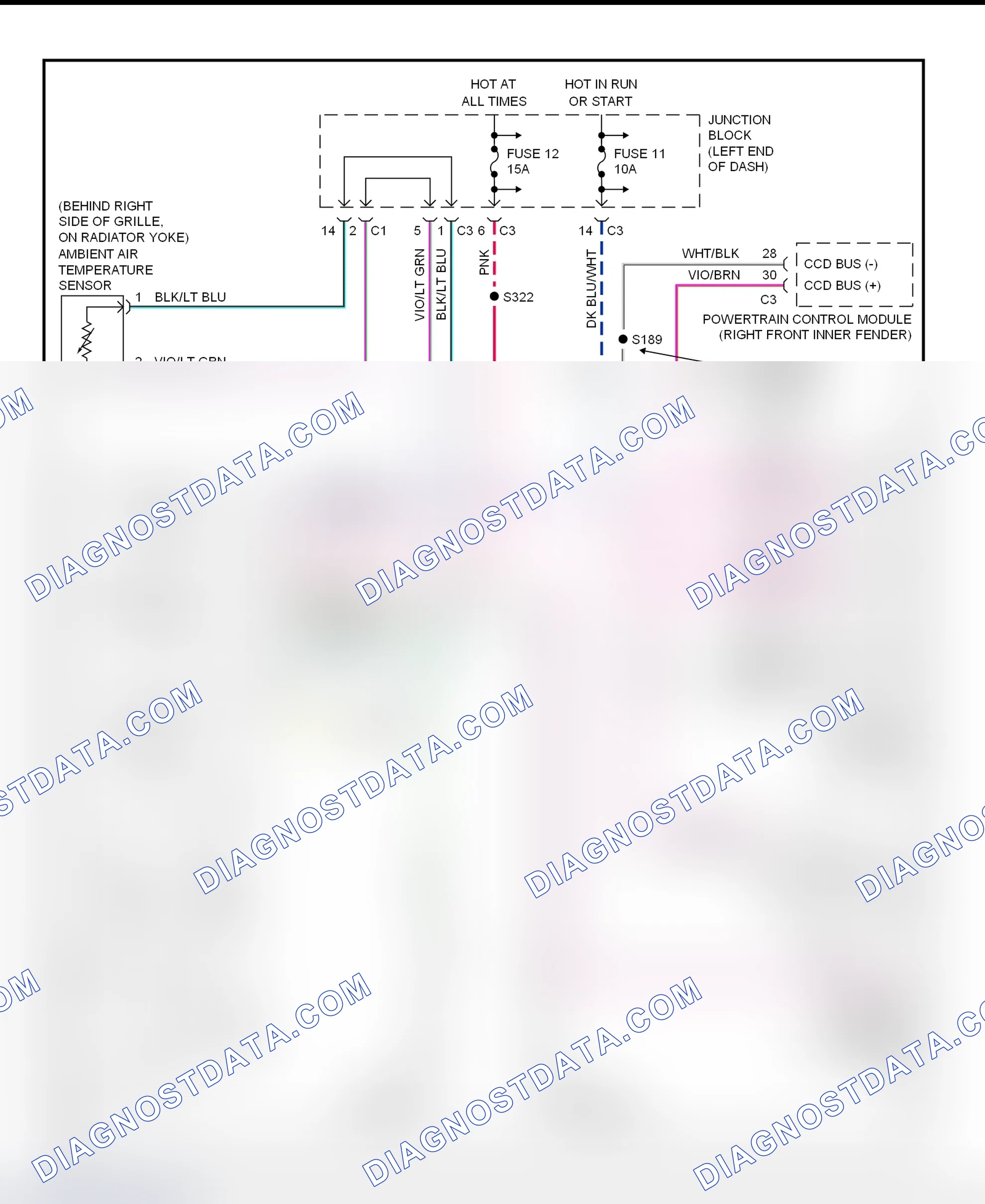 Fig. 3: Overhead Consoles Wiring Diagram (Dakota)