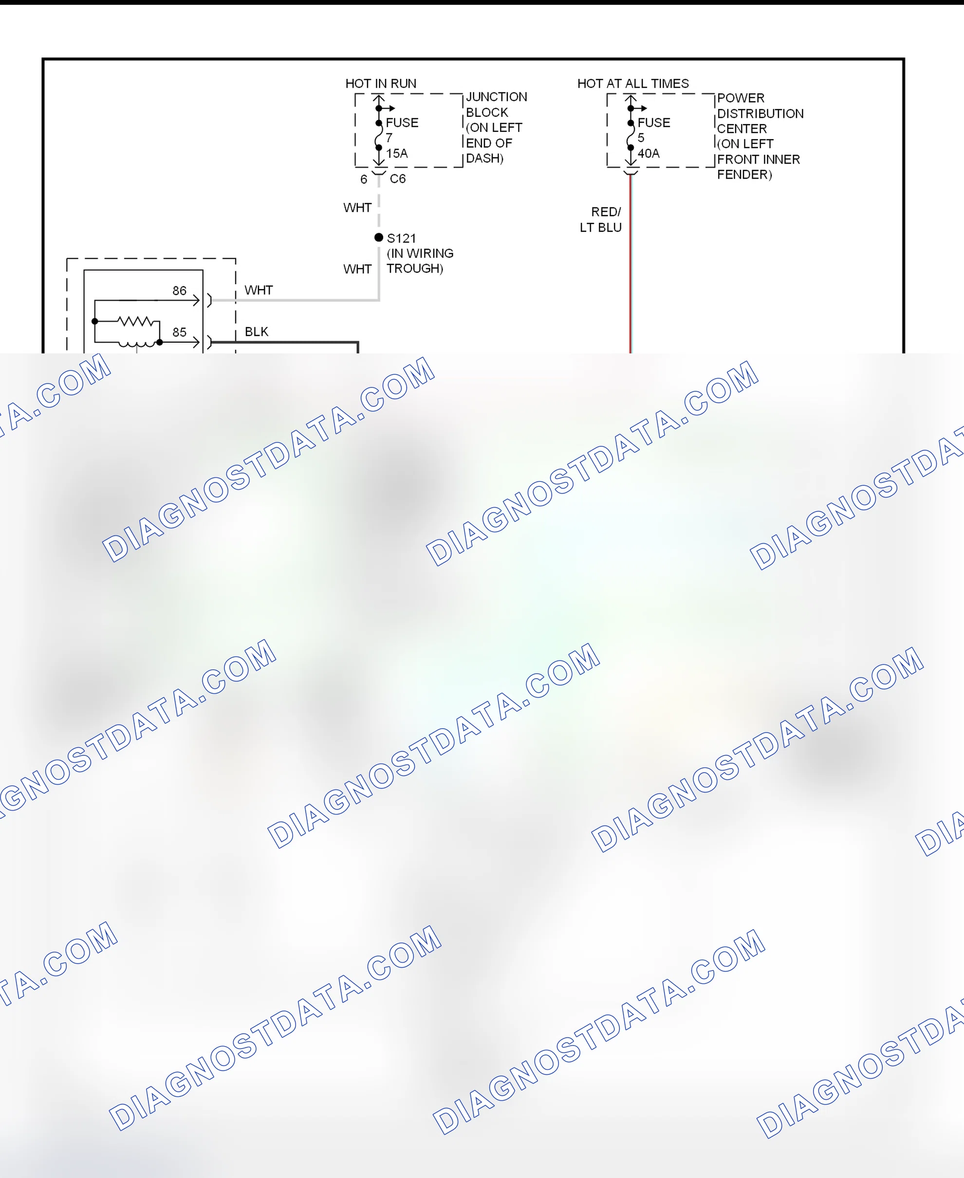 Fig. 18: Heater System Wiring Diagram (Durango)