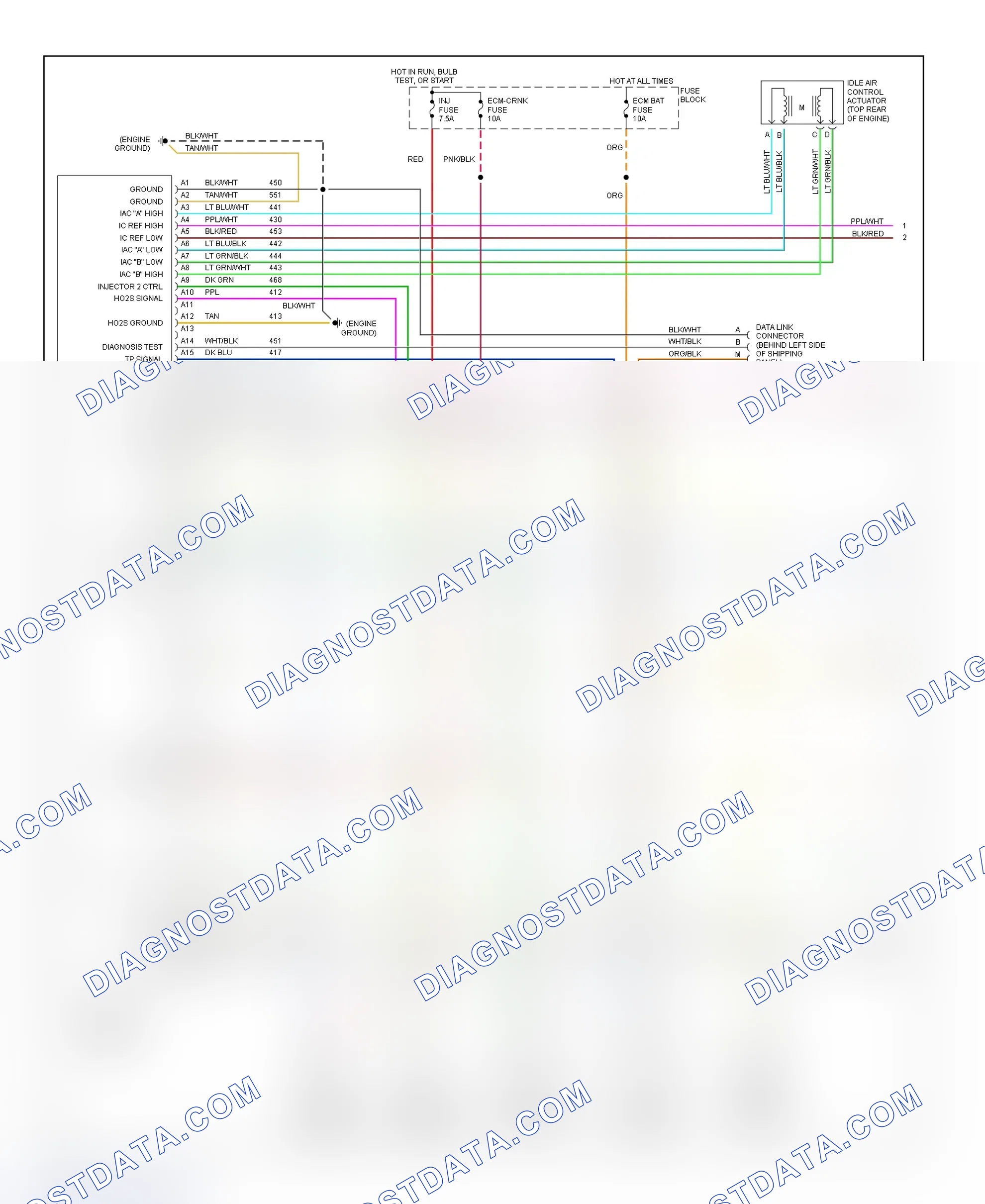Scheme 98: Wiring Diagram ("P" Series - 5.7L With M/T - 1 Of 2)