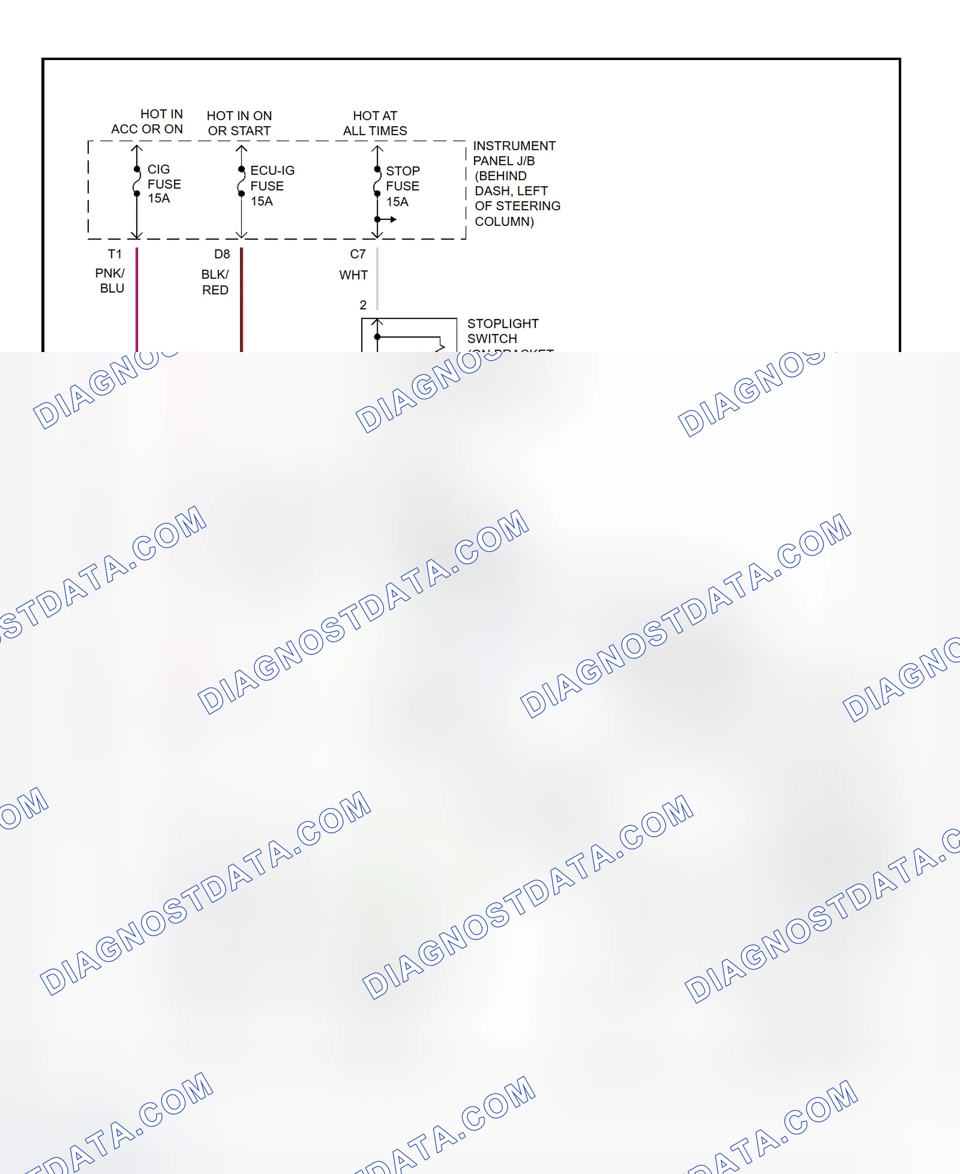 Scheme 439: Shift Interlock System Wiring Diagram (2001 - Toyota Camry Solara)