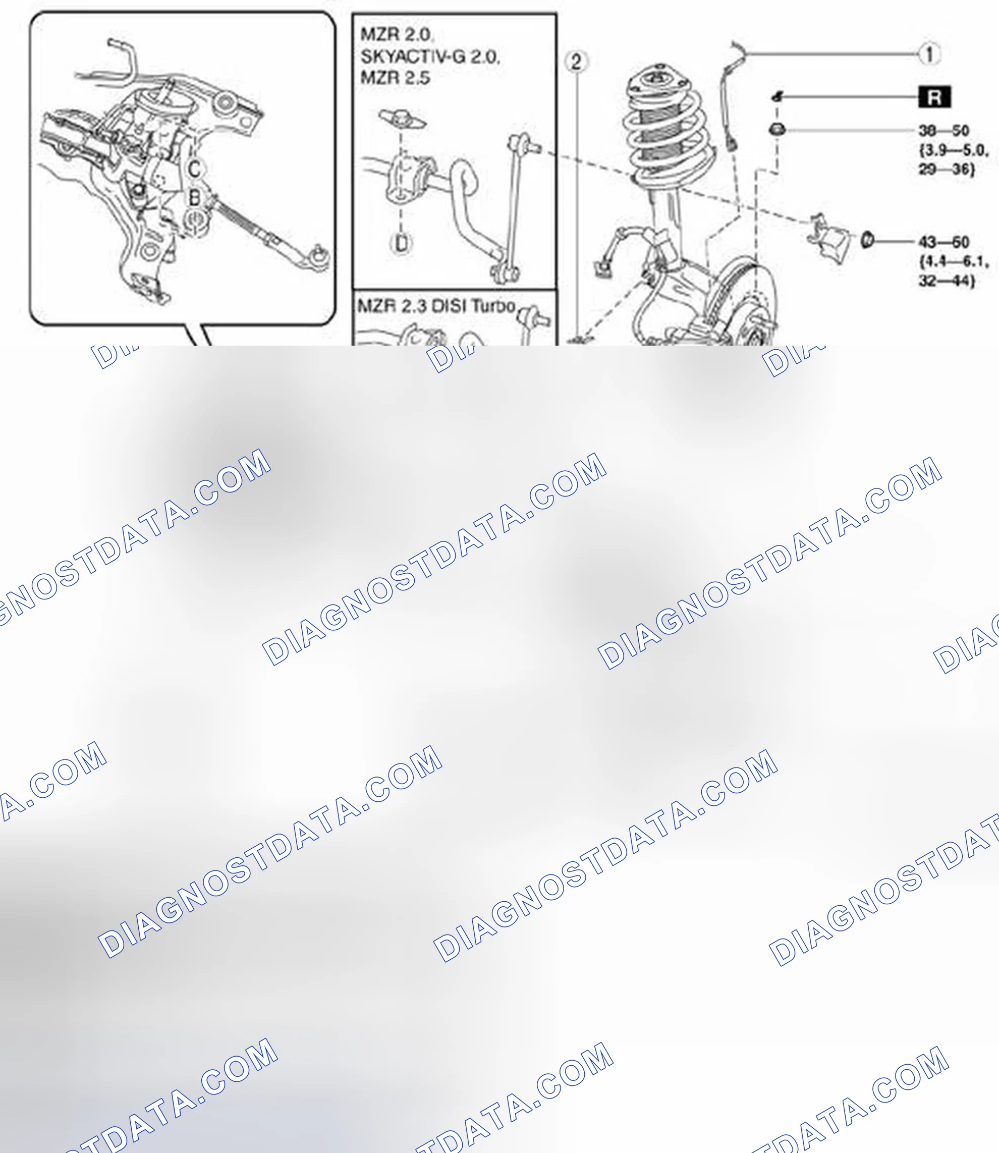 Scheme 13: Exploded View Of Front Lower Arm With Torque Specifications