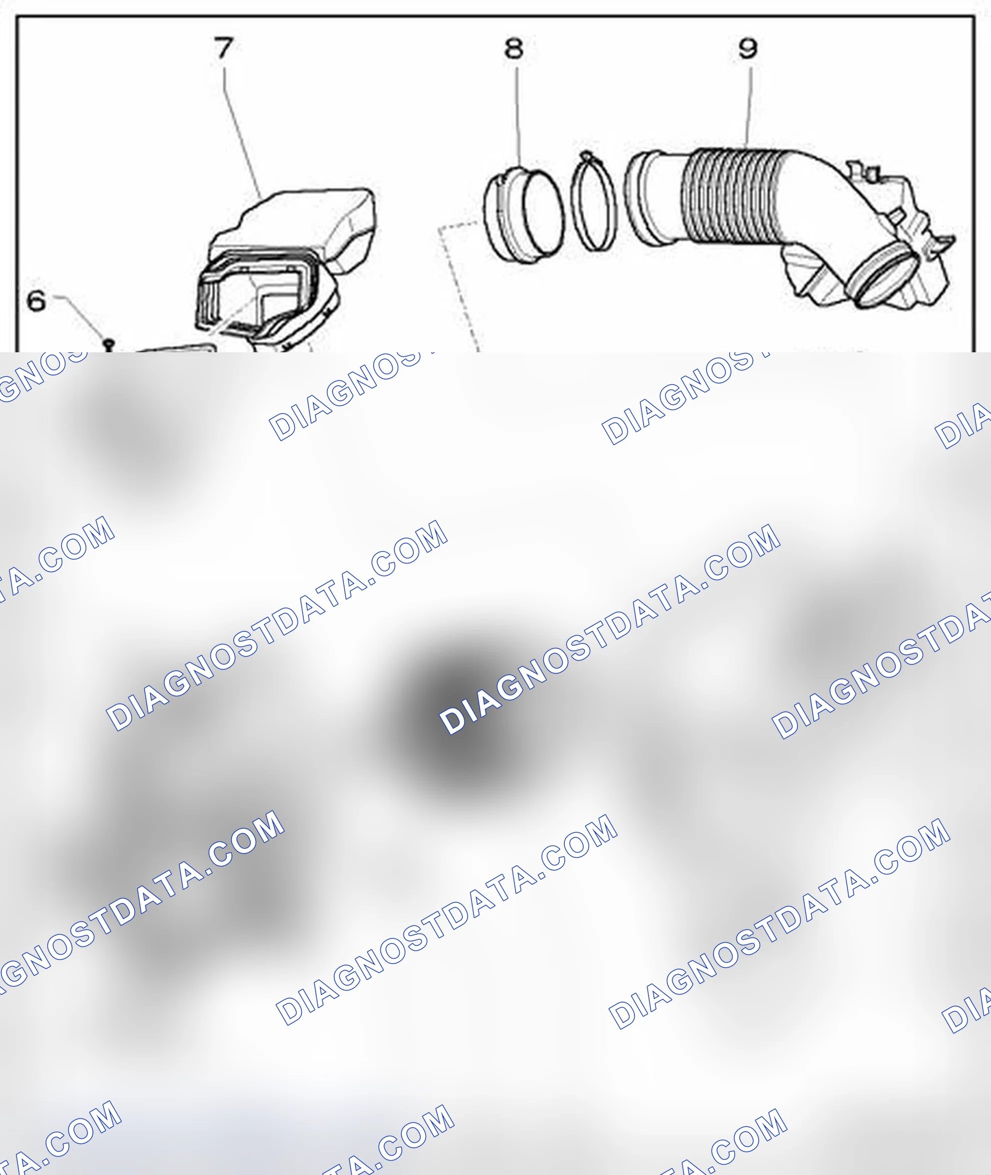 Scheme 733: Air filter, component overview