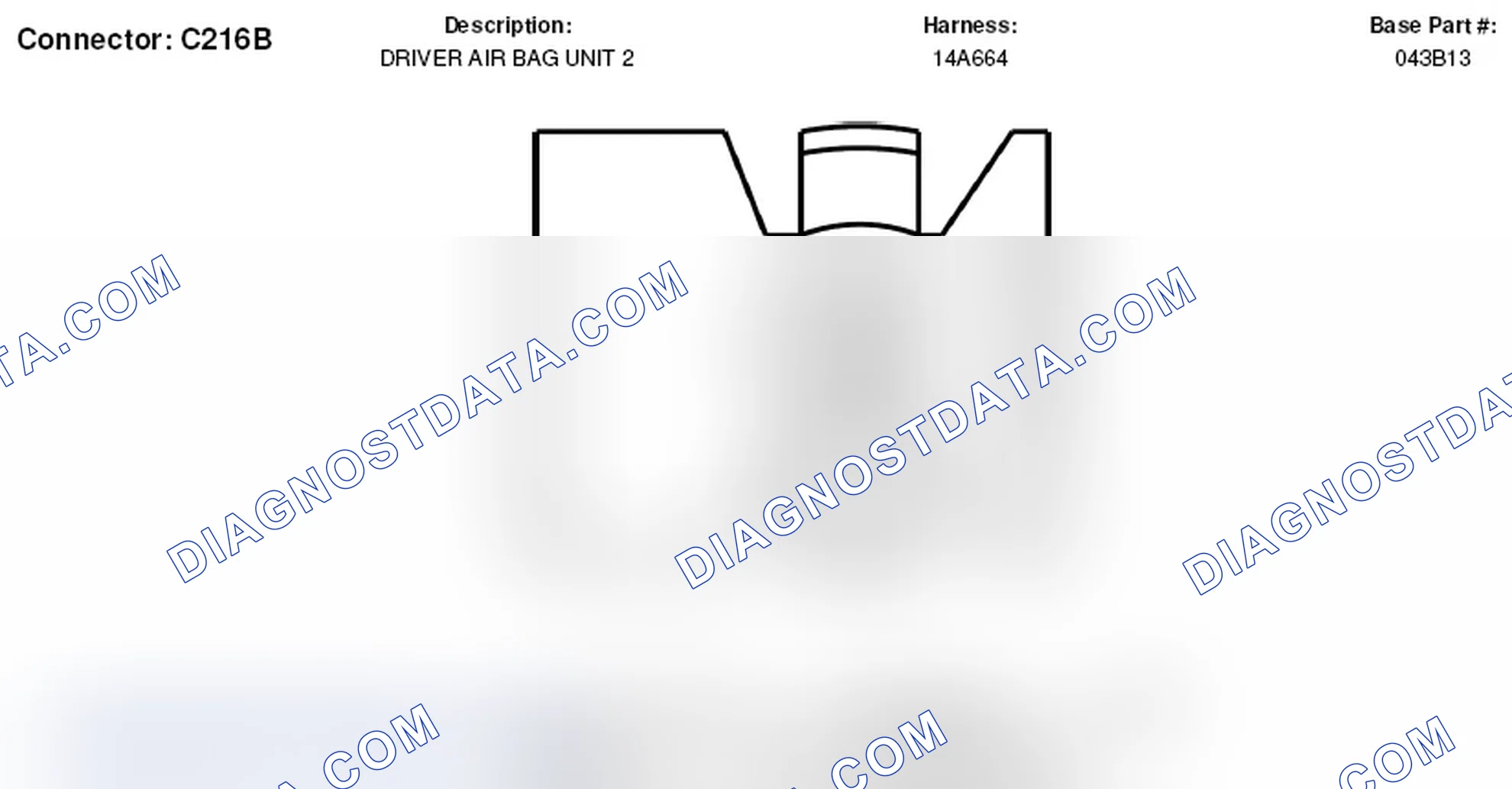 Scheme 87: Driver Air Bag Unit 2 Connector End View (C216B)