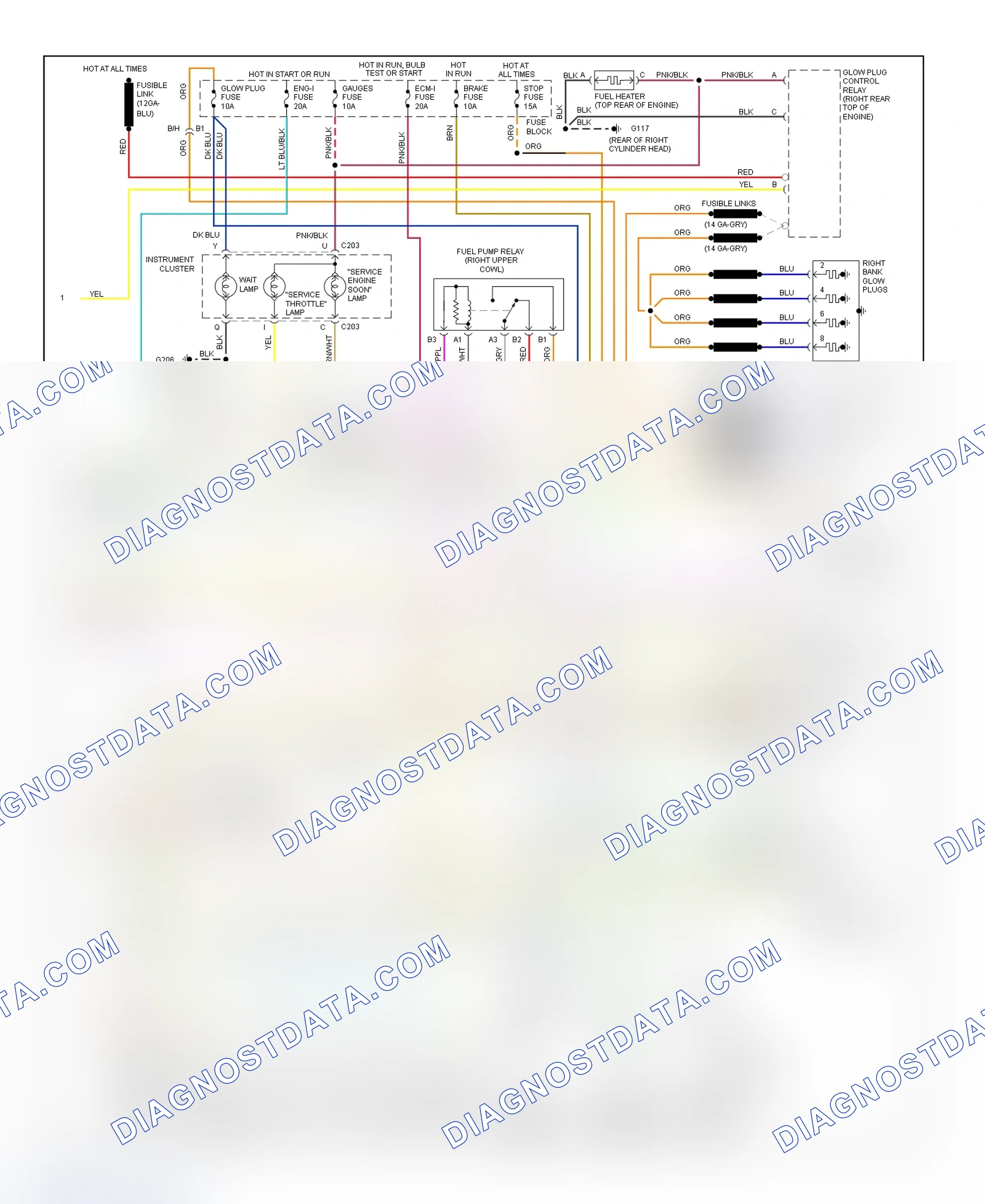 Scheme 58: Wiring Diagram ("C" & "K" Series Pickup, Sierra, Suburban, Tahoe & Yukon - Diesel VIN F & S With 4L80-E - 2 Of 2)
