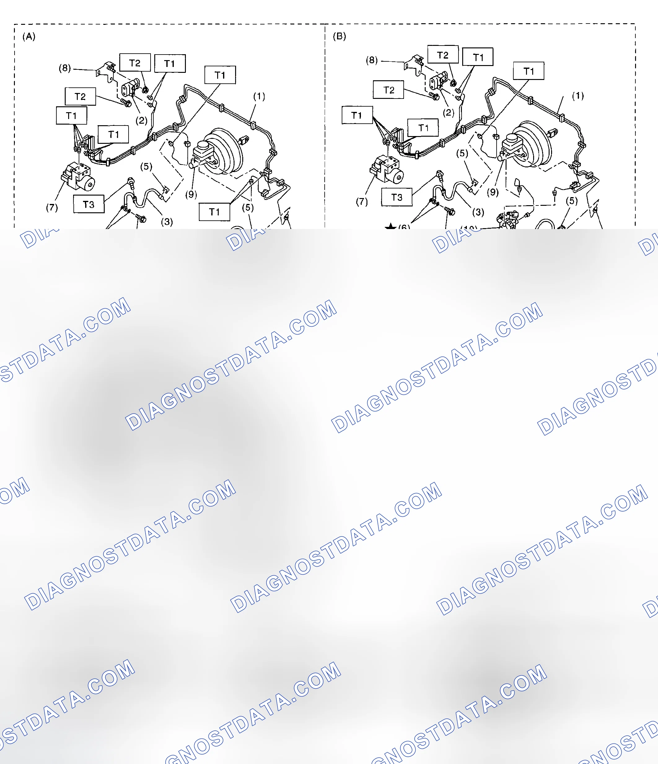 Scheme 13: FRONT BRAKE PIPES AND HOSES