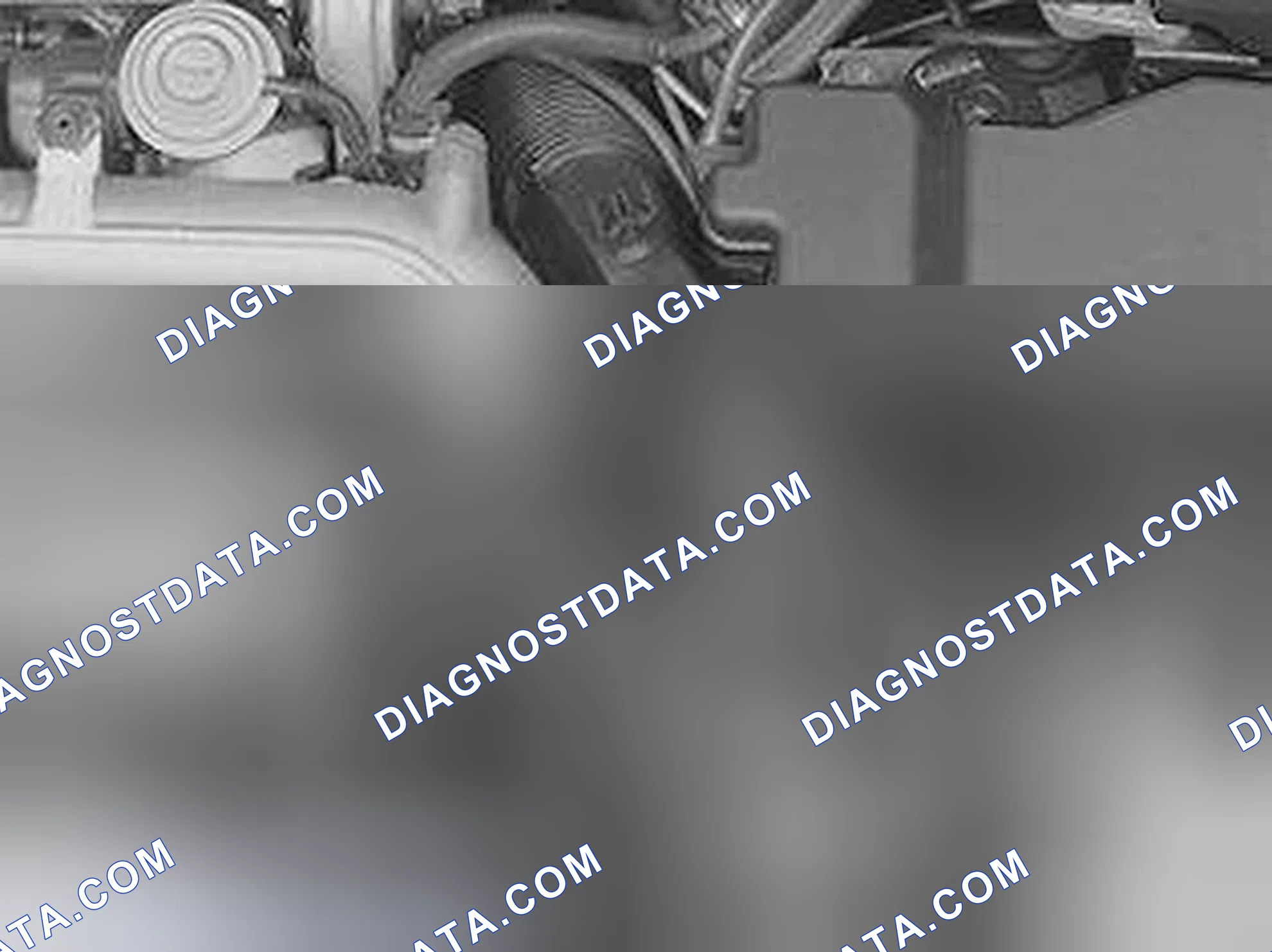 Scheme 1396: Installing the air hose on the turbocharger (TC) and the delivery line on the manifold