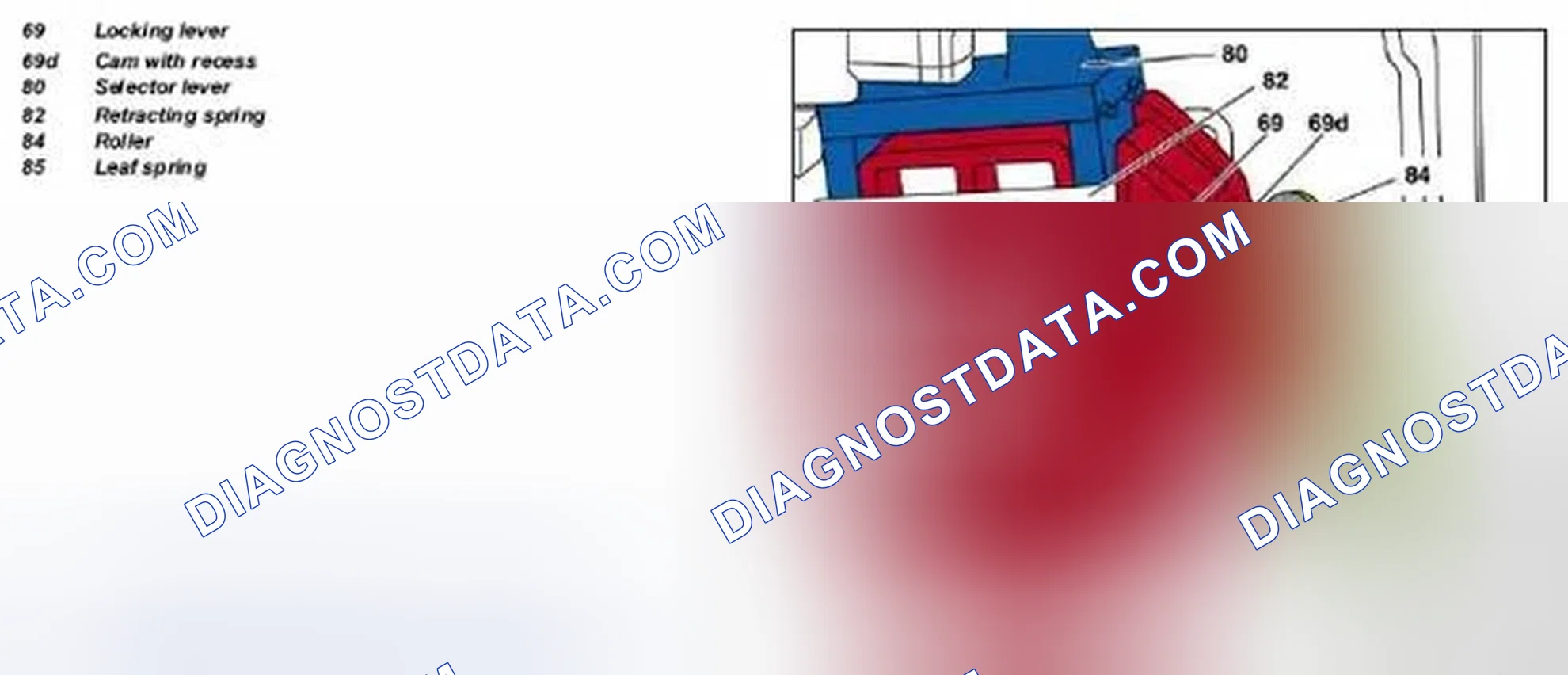 Scheme 494: Identifying Shift Detent Components - Transmission 722.9 In Models 171.4, 203, 209, 211, 219