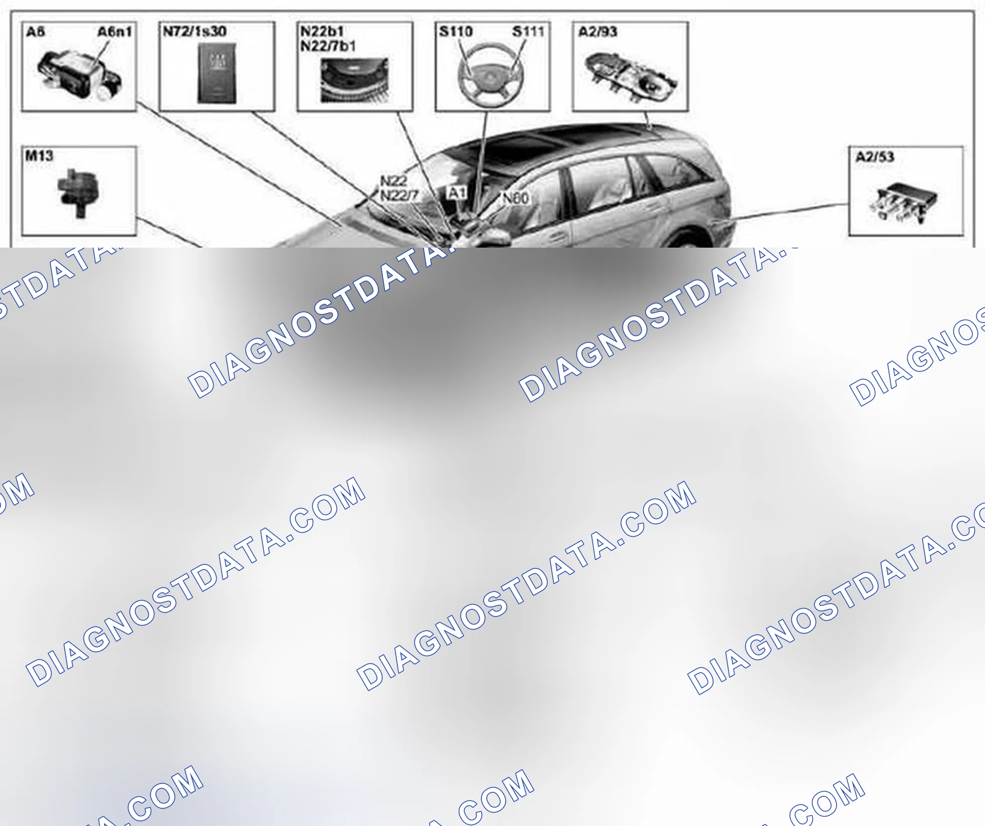 Scheme 193: Stationary heater (STH), location of components - GF83.70-P-0006-01RT