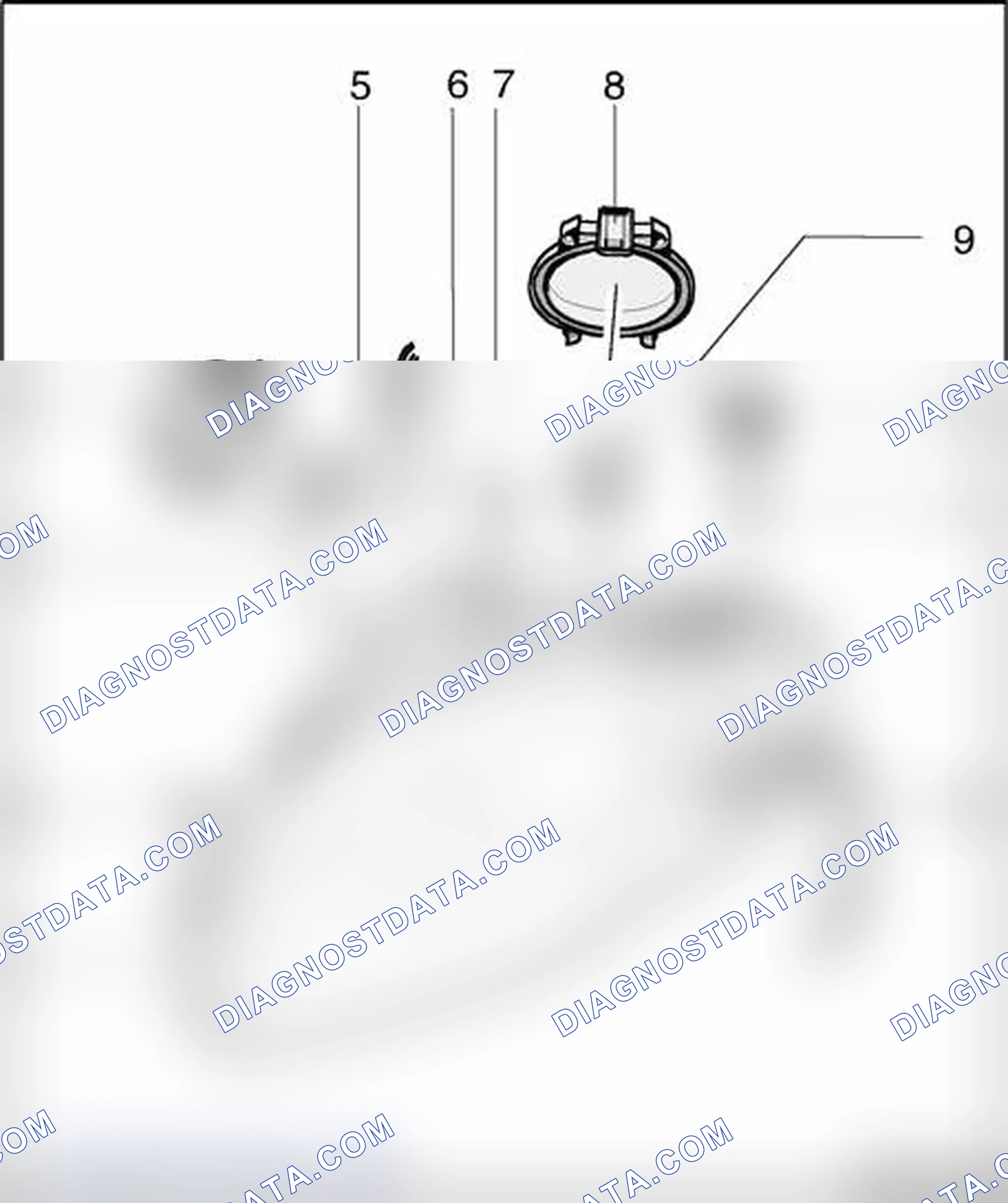 Scheme 201: Halogen headlamps, assembly