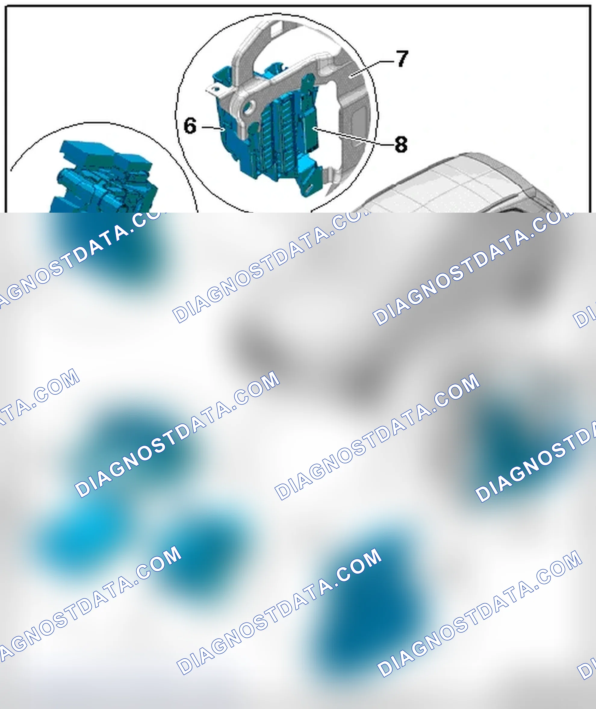 Scheme 81: RELAY CARRIER, FUSE PANEL IN INSTRUMENT PANEL AND A-PILLAR OVERVIEW
