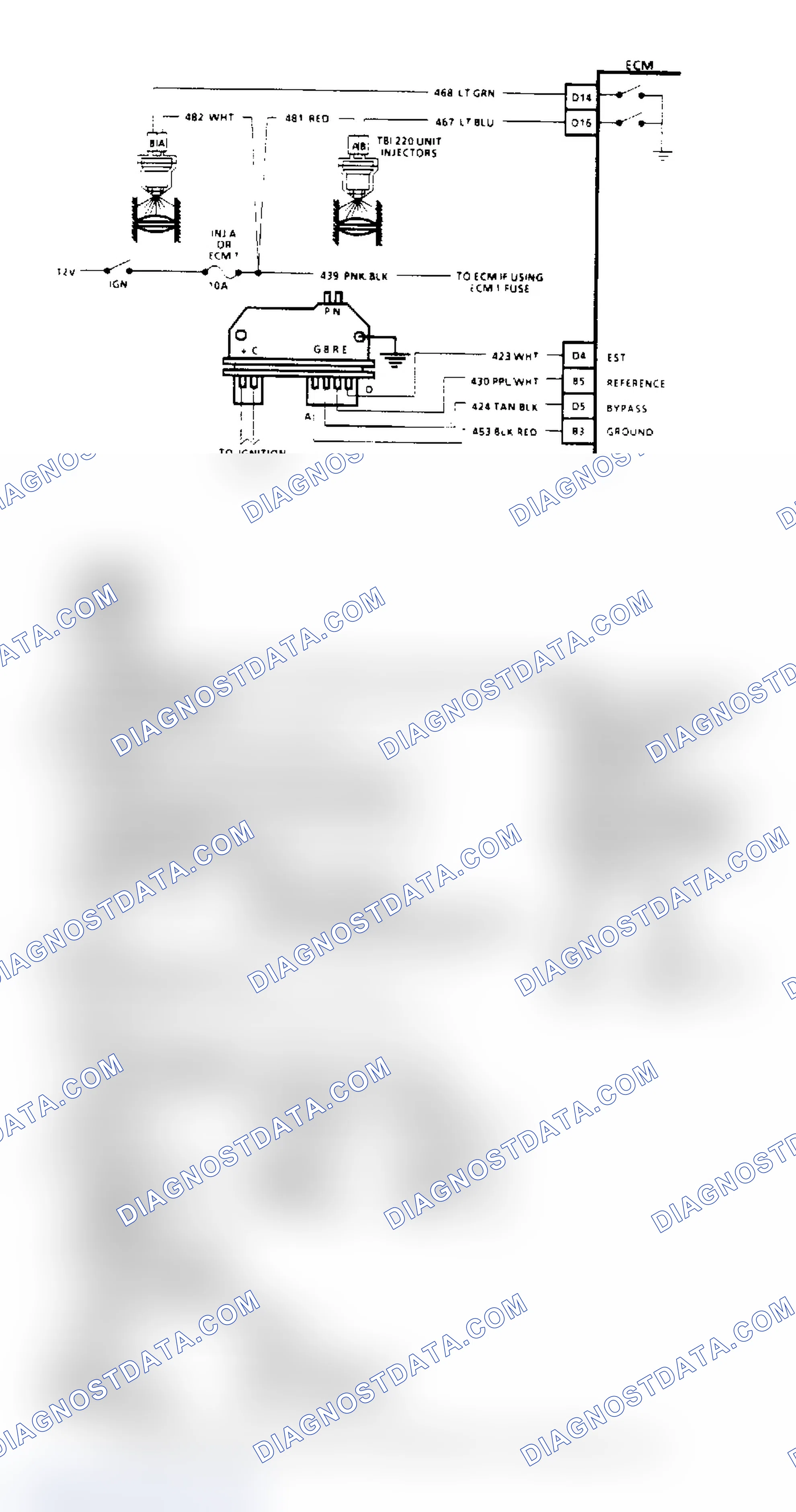 Scheme 116: Chart A4, Injector Circuit Diagnosis (All Other Models)