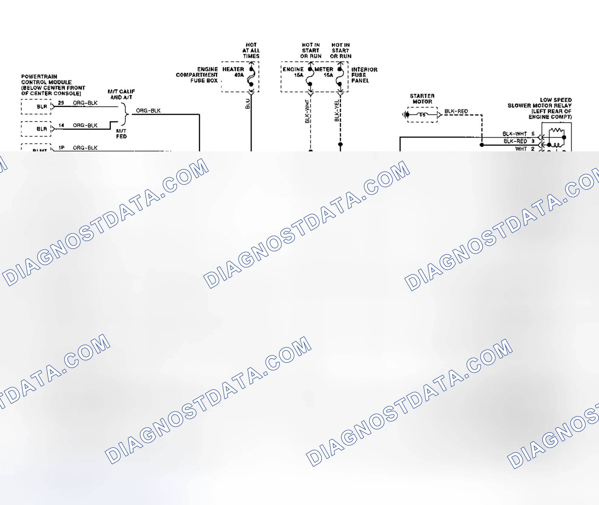 Scheme 301: Code 72 Schematic ("C" & "K" Series Diesel) VSS Circuit Loss Transmission Output Signal