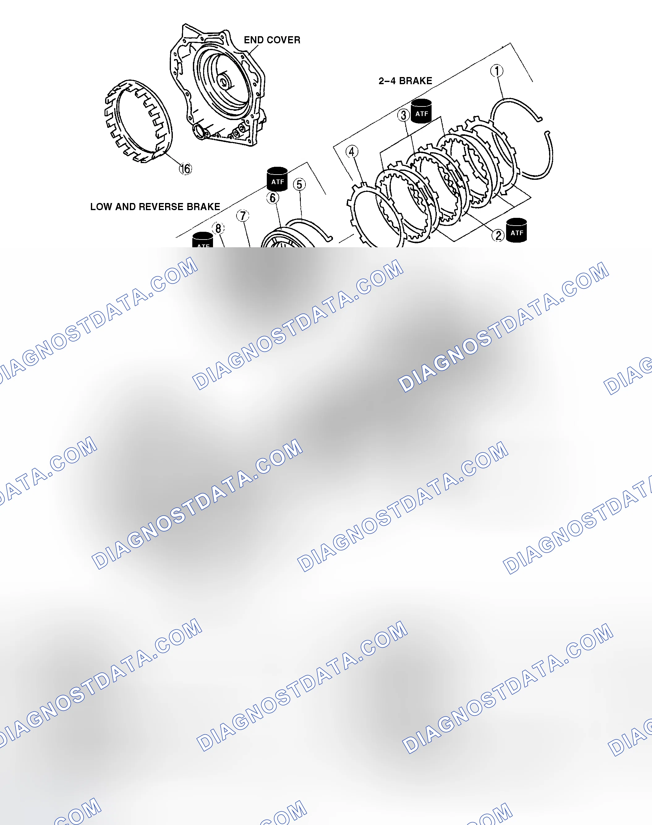 Scheme 324: 2-4 BRAKE, LOW AND REVERSE BRAKE DISASSEMBLY