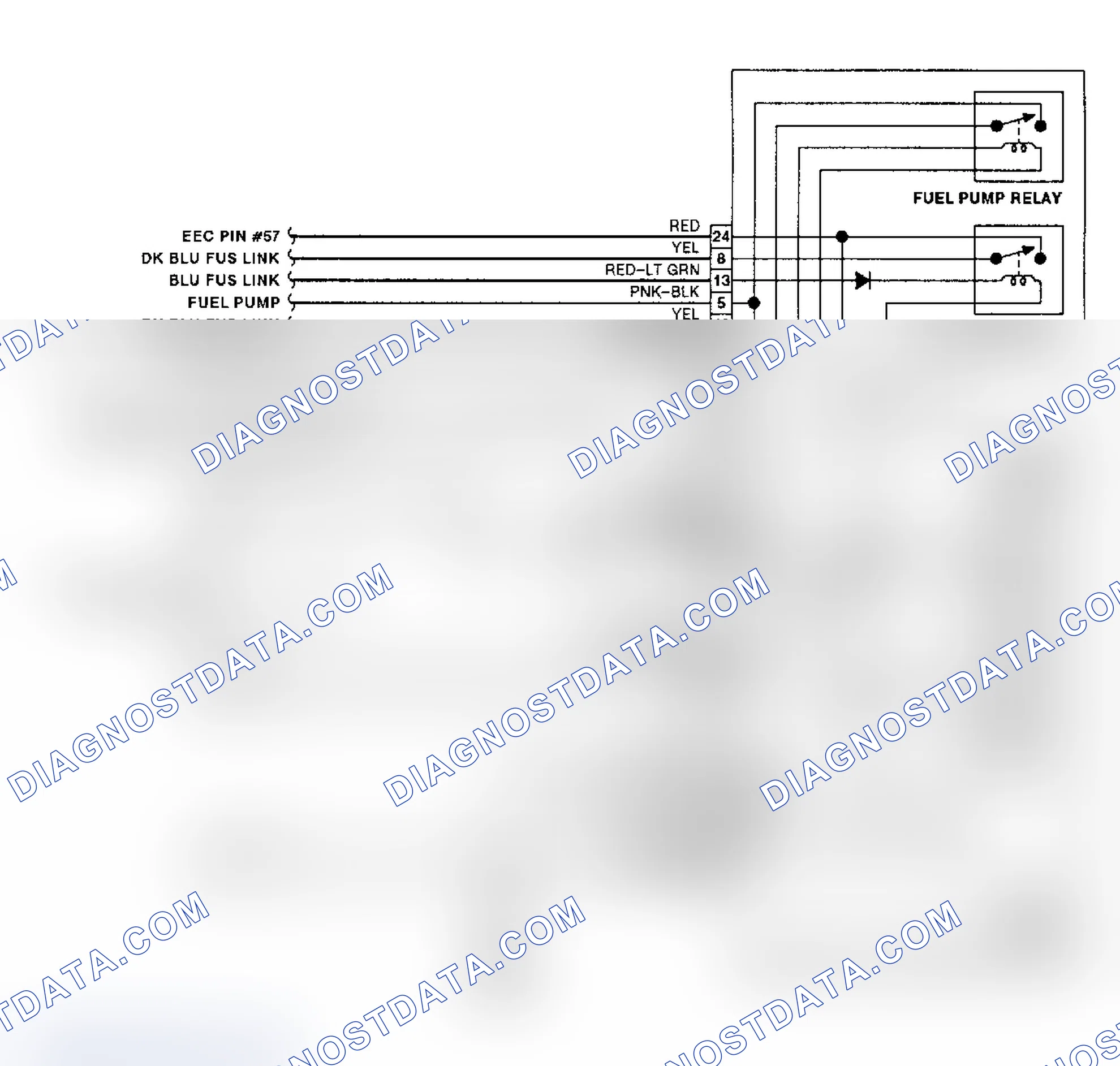 Scheme 13: Electric Cooling Fan Wiring Diagram (Tempo & Topaz w/o A/C)