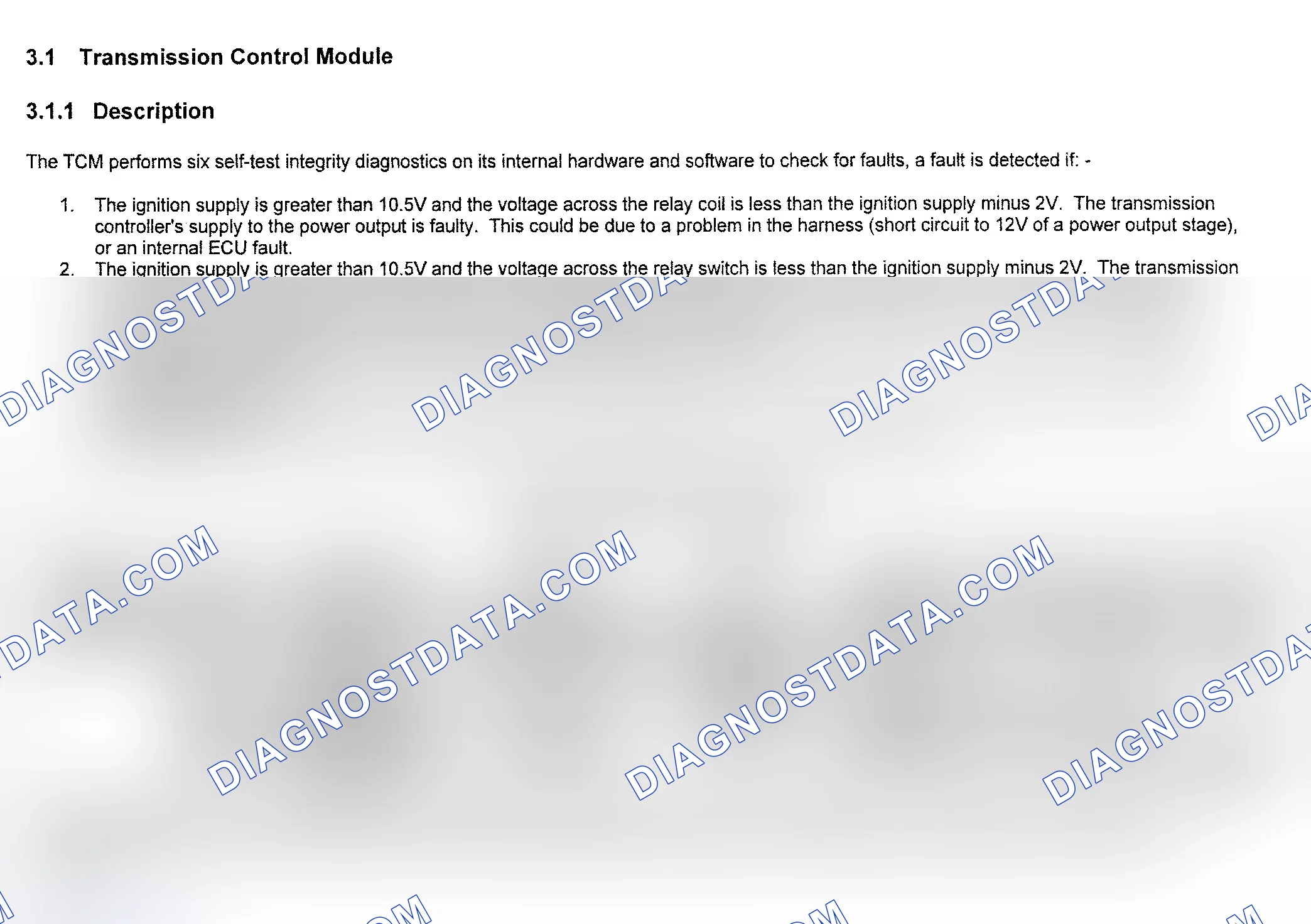 Scheme 25: Transmission Control Module Monitoring