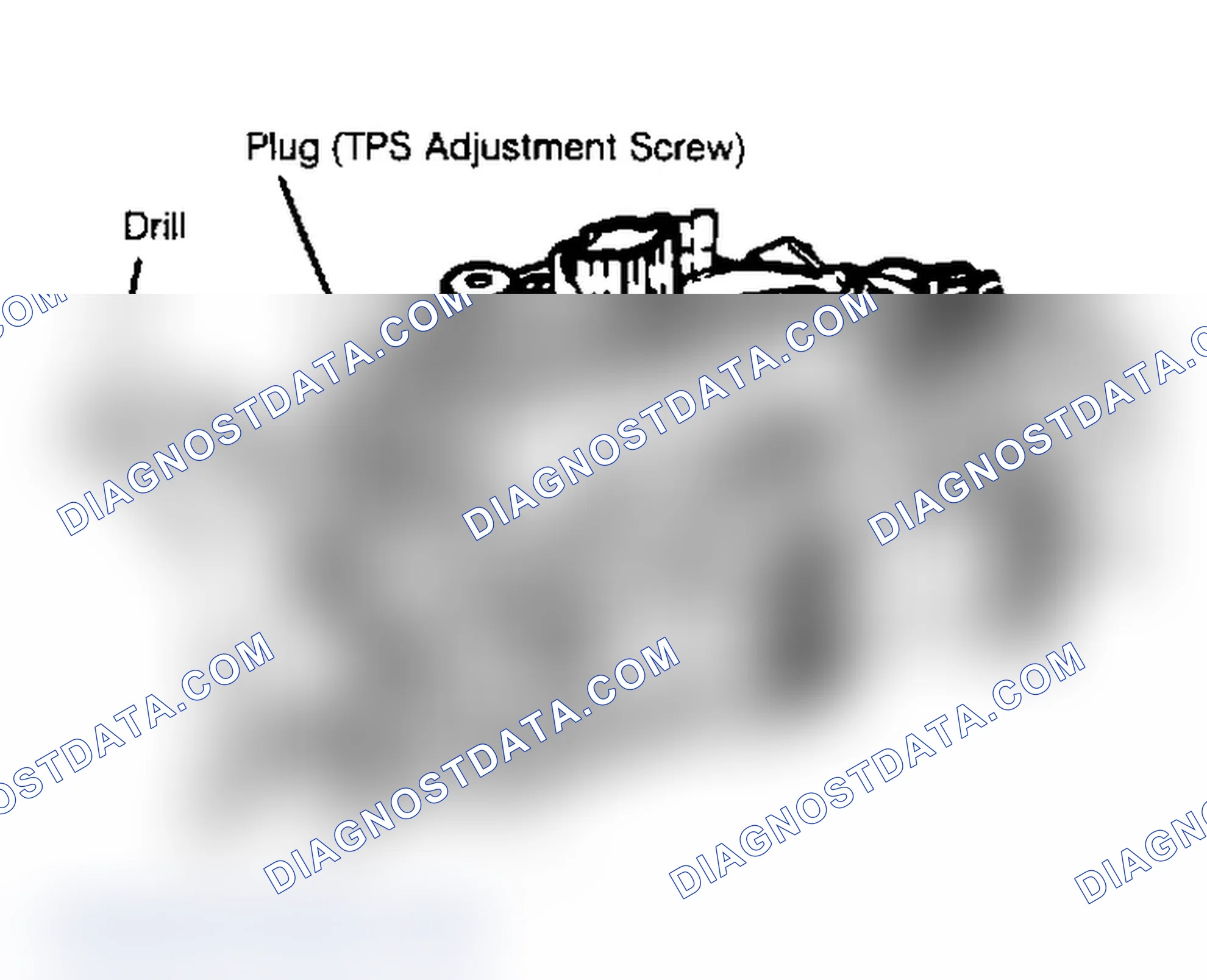 Scheme 28: 4.3L E4ME TPS Adjustment Screw Location