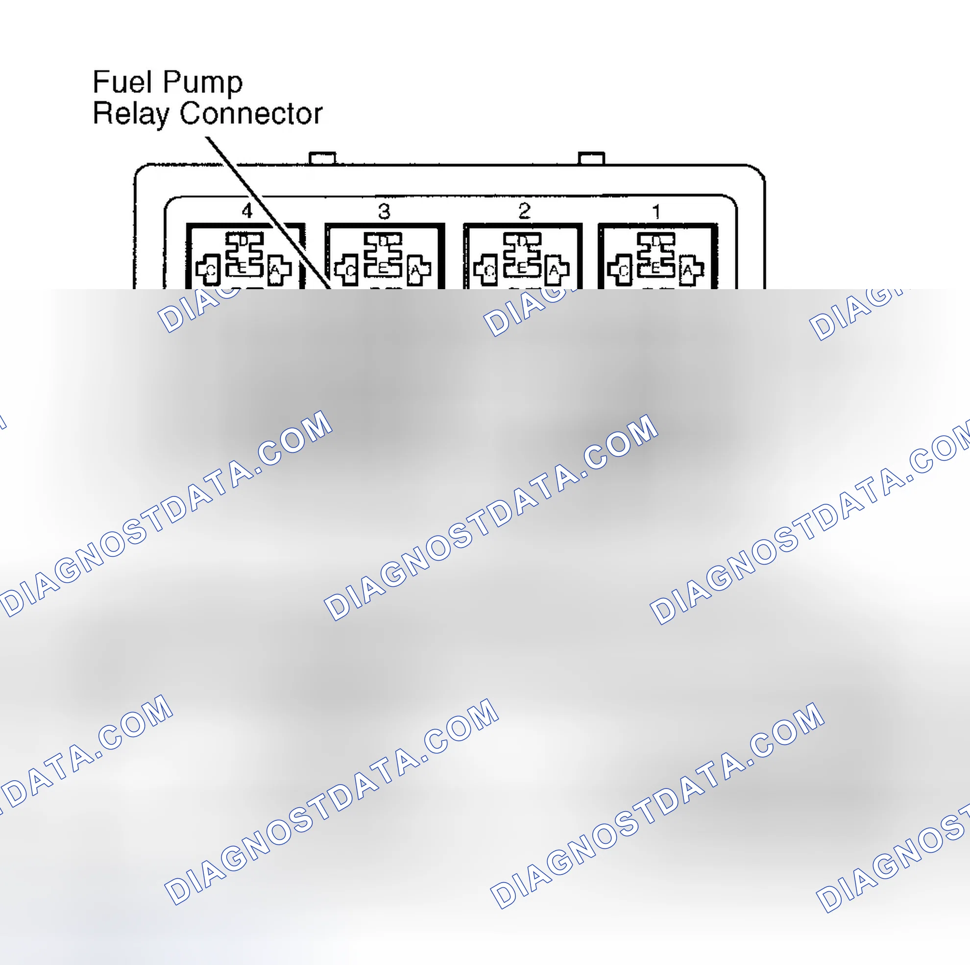 Scheme 45: Fuel Pump Relay Connector Terminals & Location