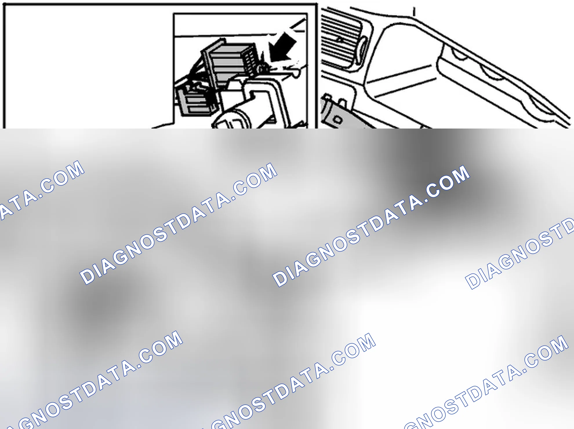 Scheme 14: Removing the gear selector assembly and steering wheel module