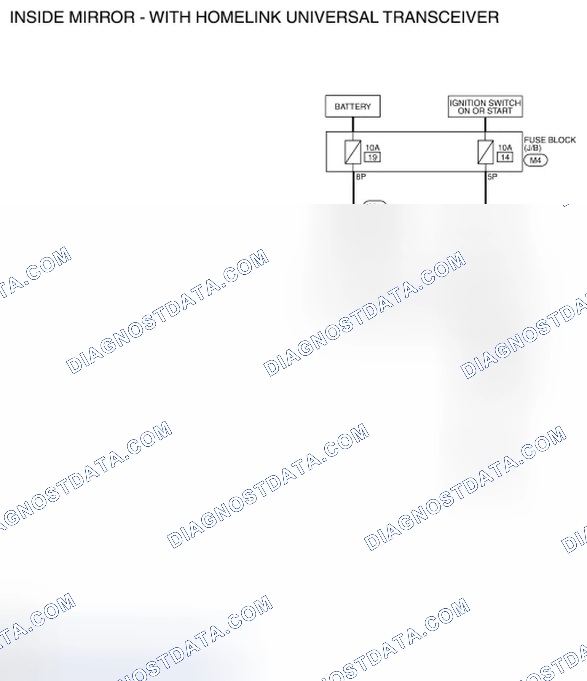 Scheme 7: Wiring Diagram - With HomeLink Universal Transceiver