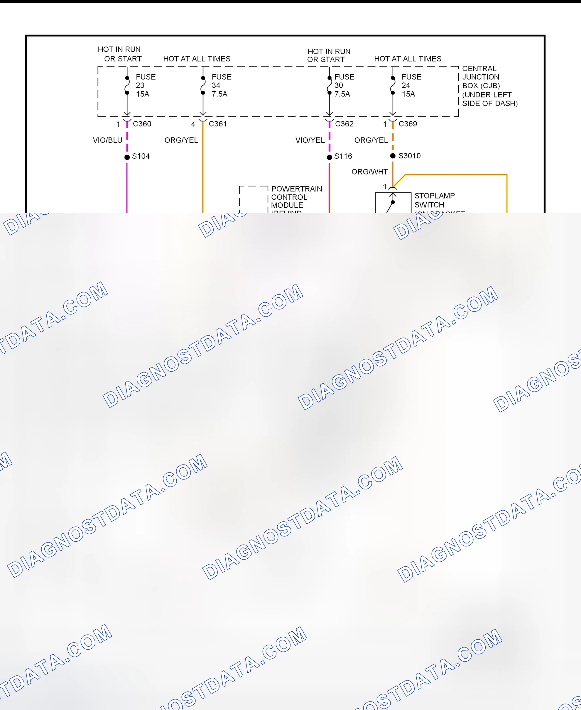 Scheme 6: Shift Interlock Wiring Diagram (1999 Contour & Mystique)