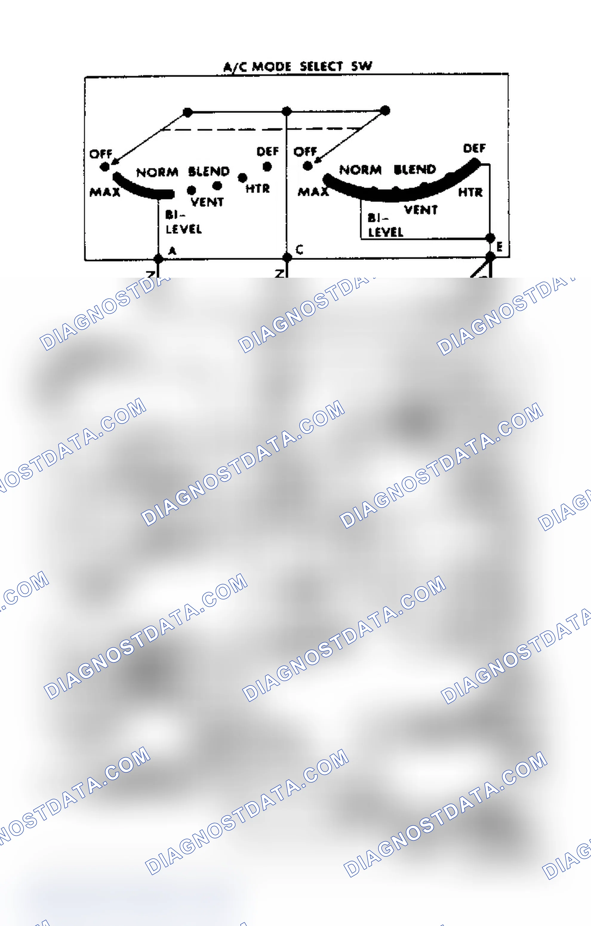 Scheme 13: Manual A/C-Heater Wiring Diagram ("M" Series - 4-Cyl.)