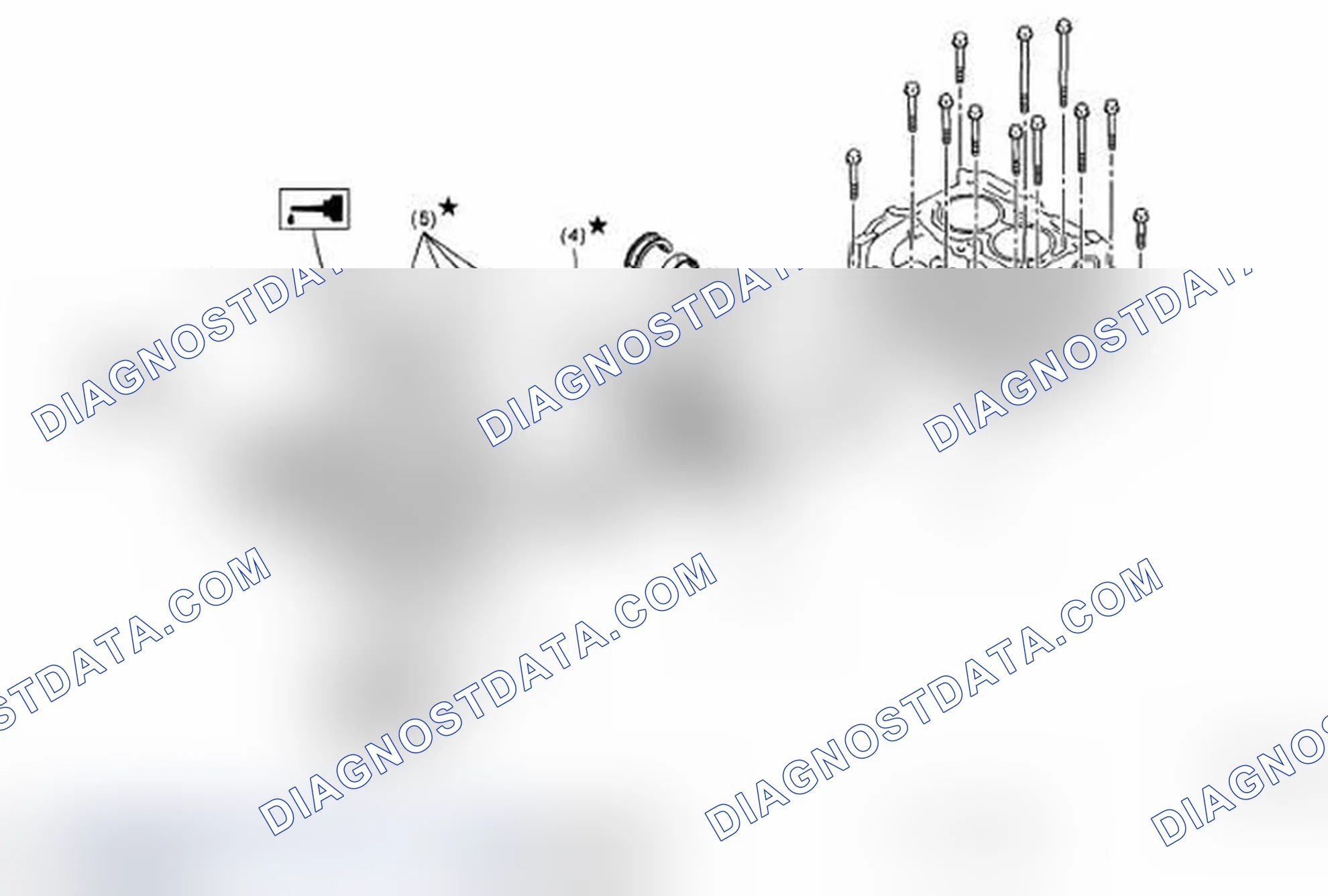 Scheme 631: Exploded View Of Cylinder Block