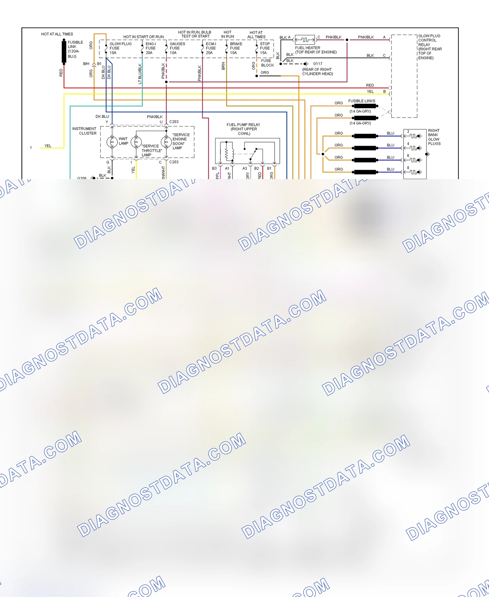 Scheme 230: Wiring Diagram ("C" & "K" Series Pickup, & Sierra - Diesel VIN F & P With M/T - 2 Of 2)